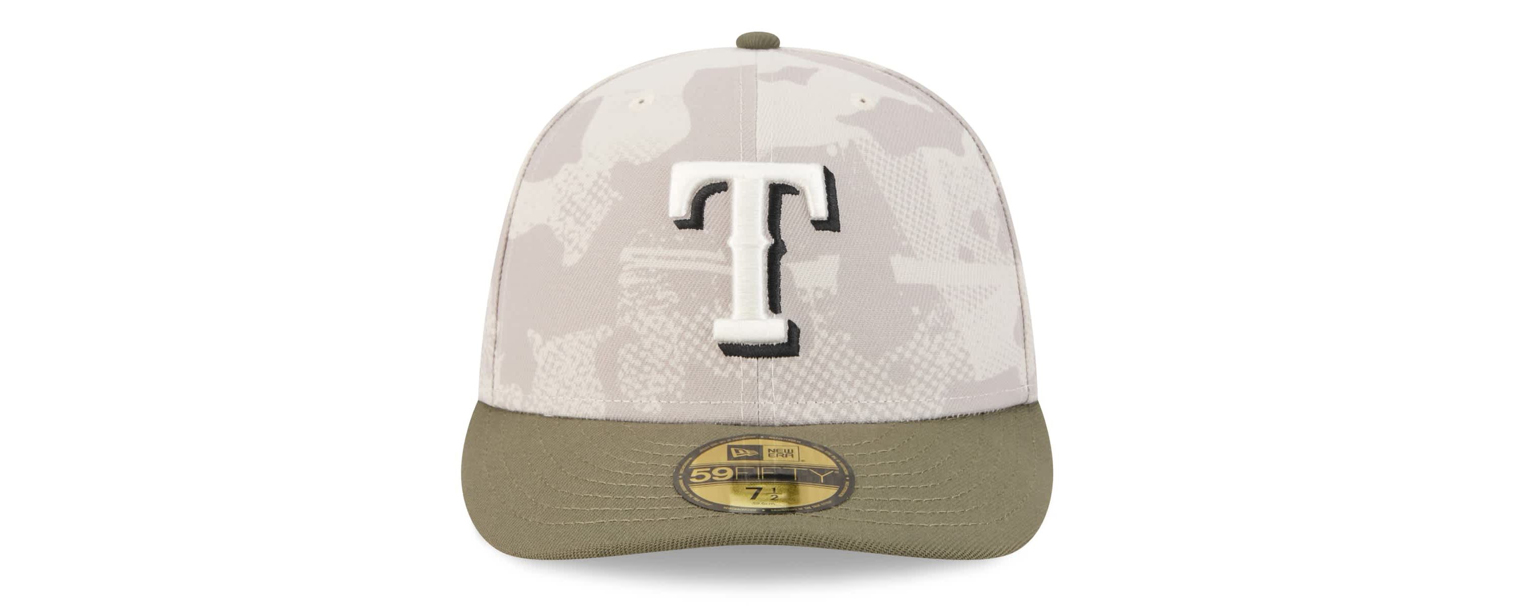 MLB Light Beige/Olive Texas Rangers 2025 Armed Forces Day 59FIFTY Fitted Hat