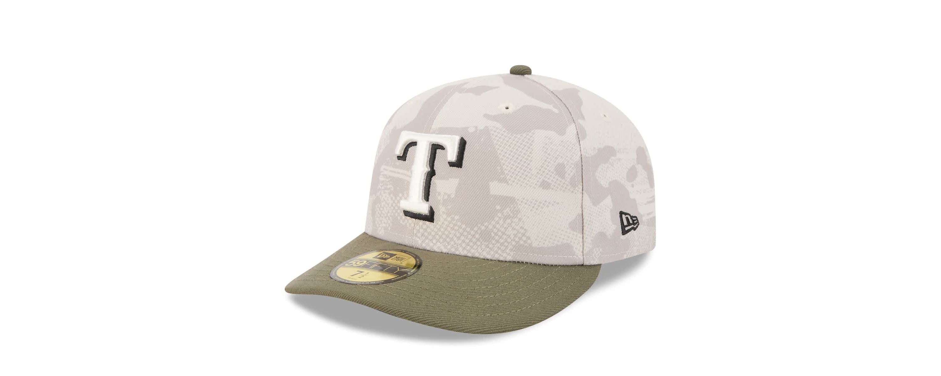 MLB Light Beige/Olive Texas Rangers 2025 Armed Forces Day 59FIFTY Fitted Hat