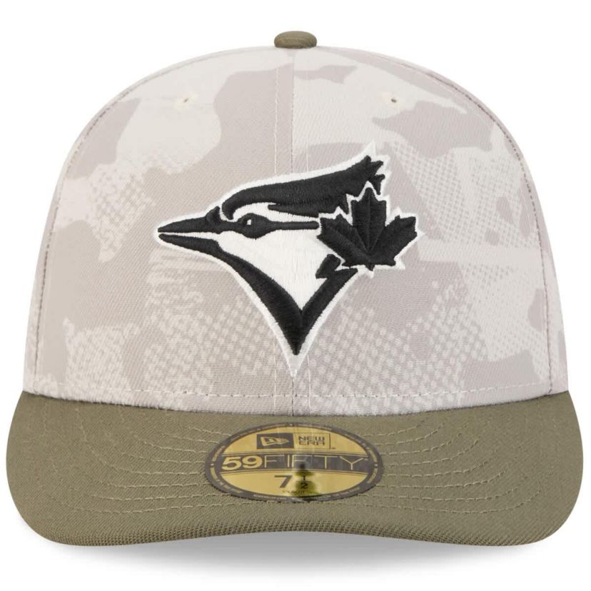 Toronto Blue Jays MLB Light Beige/Olive Toronto Jays 2025 Armed Forces Day 59FIFTY Fitted Hat