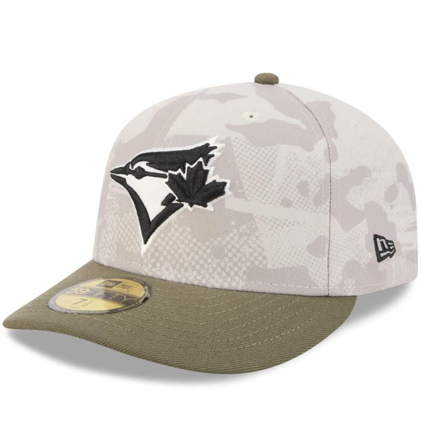 Toronto Blue Jays MLB Light Beige/Olive Toronto Jays 2025 Armed Forces Day 59FIFTY Fitted Hat