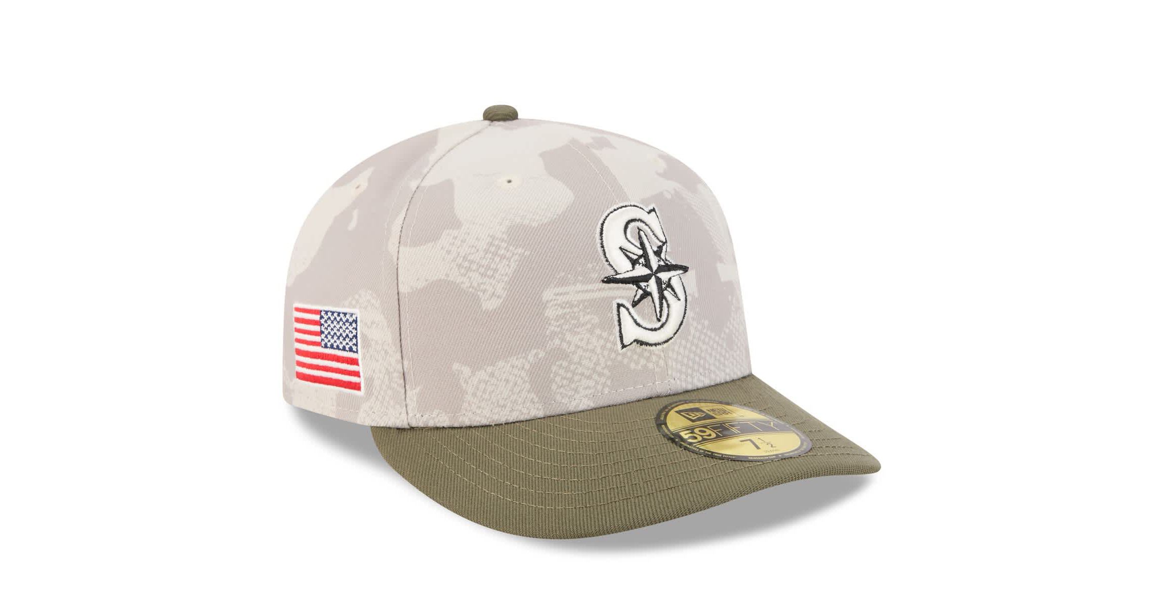 MLB Light Beige/Olive Seattle Mariners 2025 Armed Forces Day 59FIFTY Fitted Hat