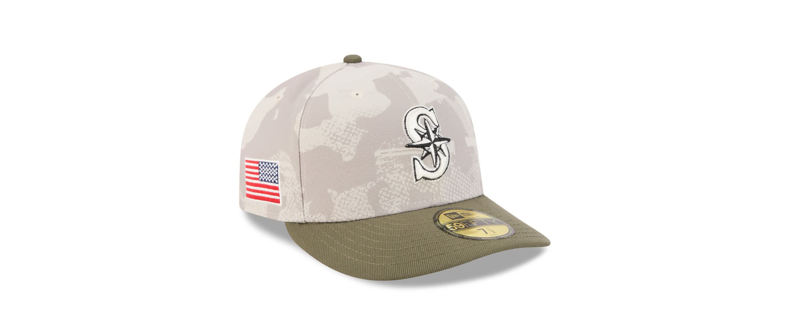 MLB Light Beige/Olive Seattle Mariners 2025 Armed Forces Day 59FIFTY Fitted Hat