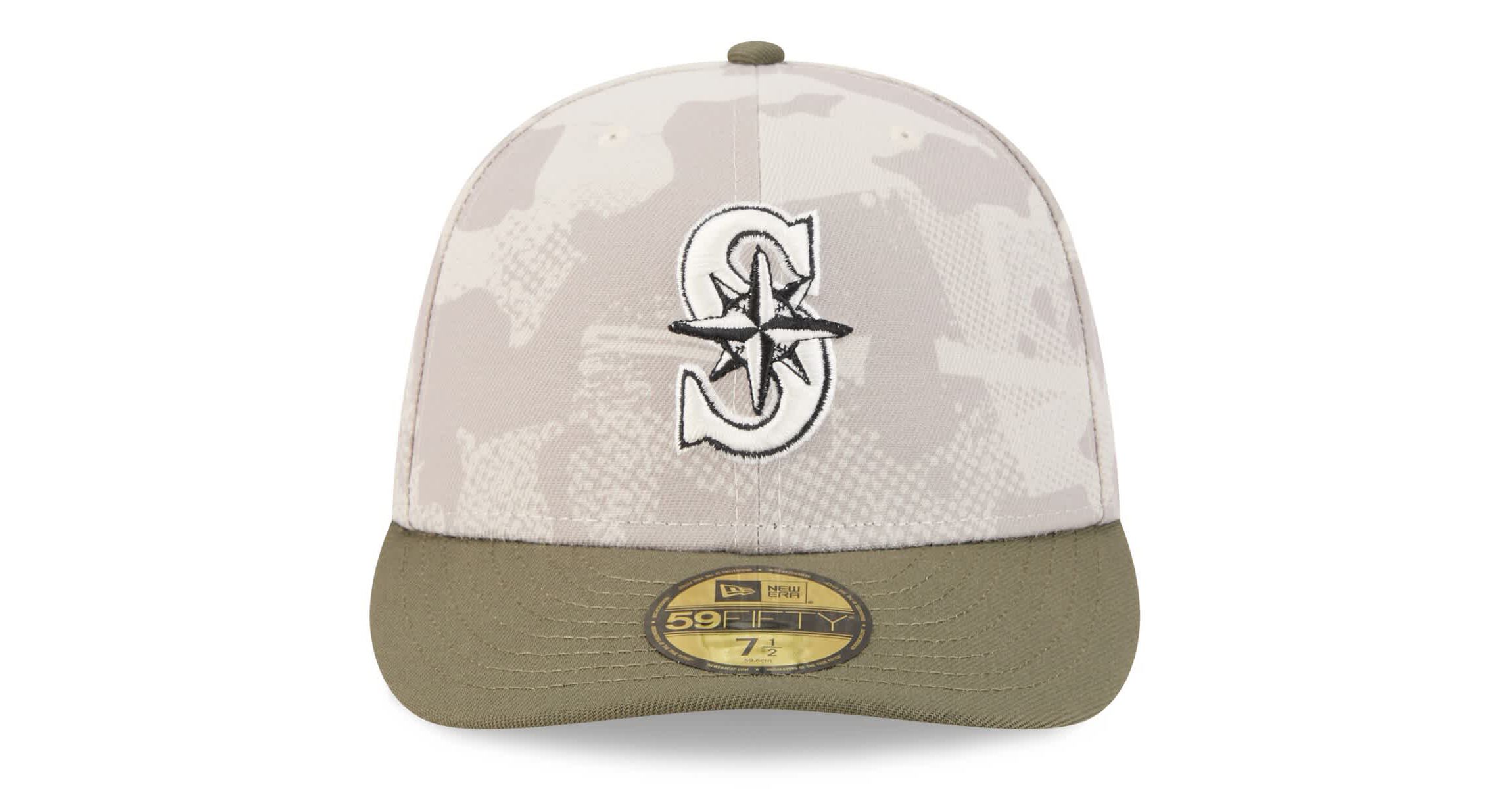 MLB Light Beige/Olive Seattle Mariners 2025 Armed Forces Day 59FIFTY Fitted Hat