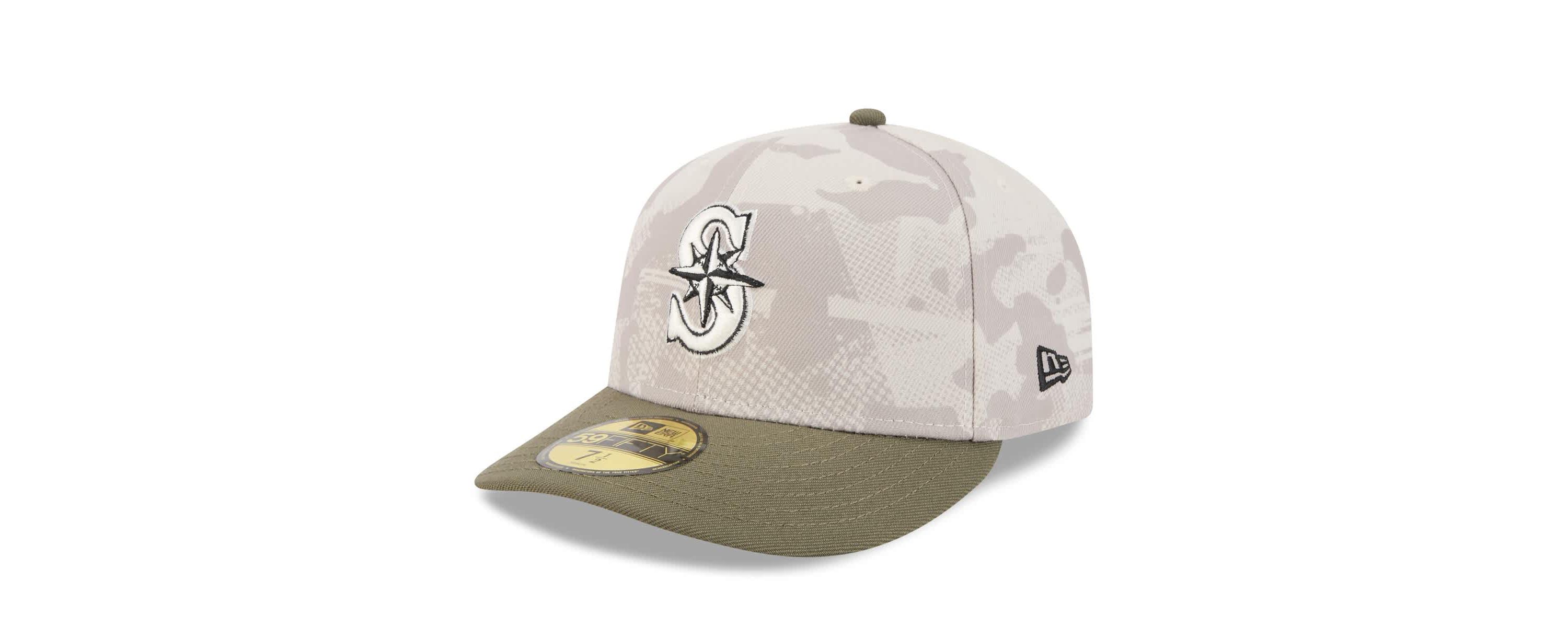 MLB Light Beige/Olive Seattle Mariners 2025 Armed Forces Day 59FIFTY Fitted Hat