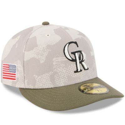 New Era Men's MLB Light Beige/Olive Colorado Rockies 2025 Armed Forces Day 59FIFTY Fitted Hat