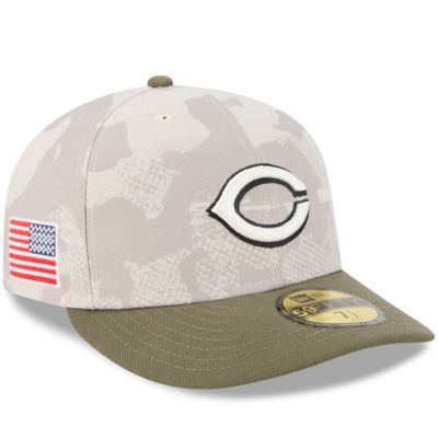 New Era Men's MLB Light Beige/Olive Cincinnati Reds 2025 Armed Forces Day 59FIFTY Fitted Hat