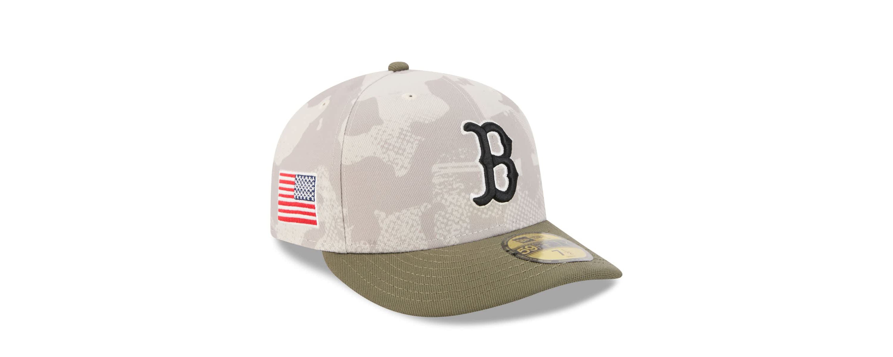 Boston Red Sox MLB Light Beige/Olive Boston Sox 2025 Armed Forces Day 59FIFTY Fitted Hat