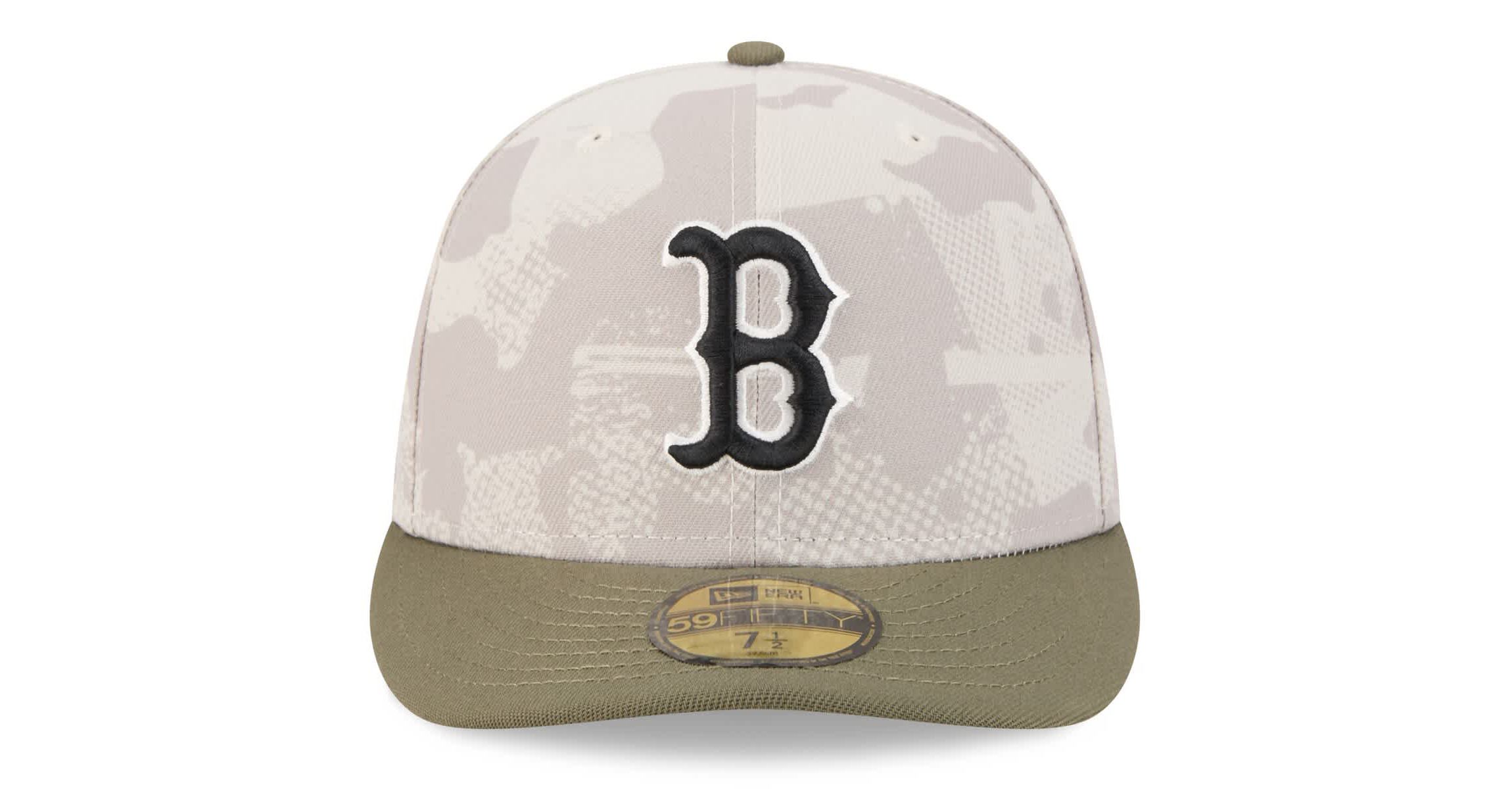 Boston Red Sox MLB Light Beige/Olive Boston Sox 2025 Armed Forces Day 59FIFTY Fitted Hat