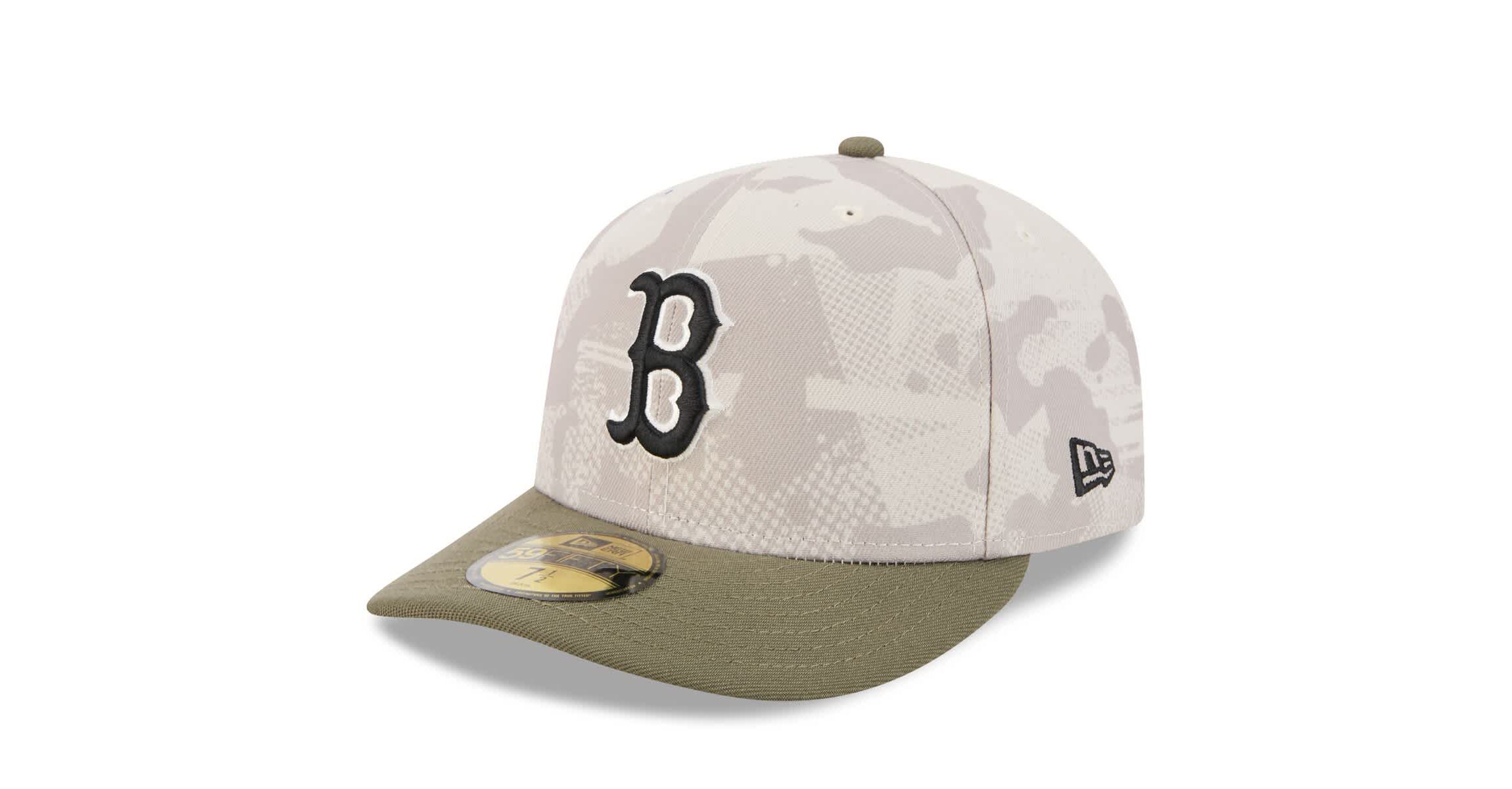 Boston Red Sox MLB Light Beige/Olive Boston Sox 2025 Armed Forces Day 59FIFTY Fitted Hat