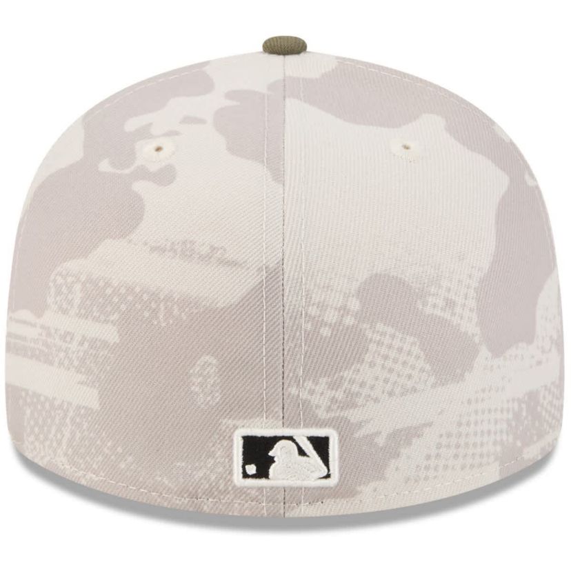 Boston Red Sox MLB Light Beige/Olive Boston Sox 2025 Armed Forces Day 59FIFTY Fitted Hat