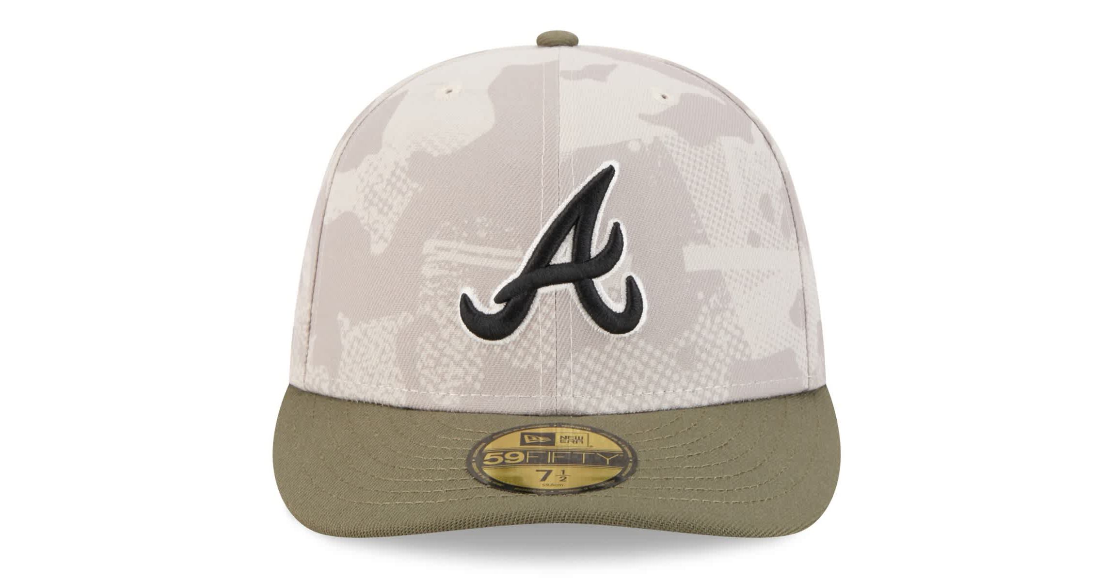 MLB Light Beige/Olive Atlanta Braves 2025 Armed Forces Day 59FIFTY Fitted Hat