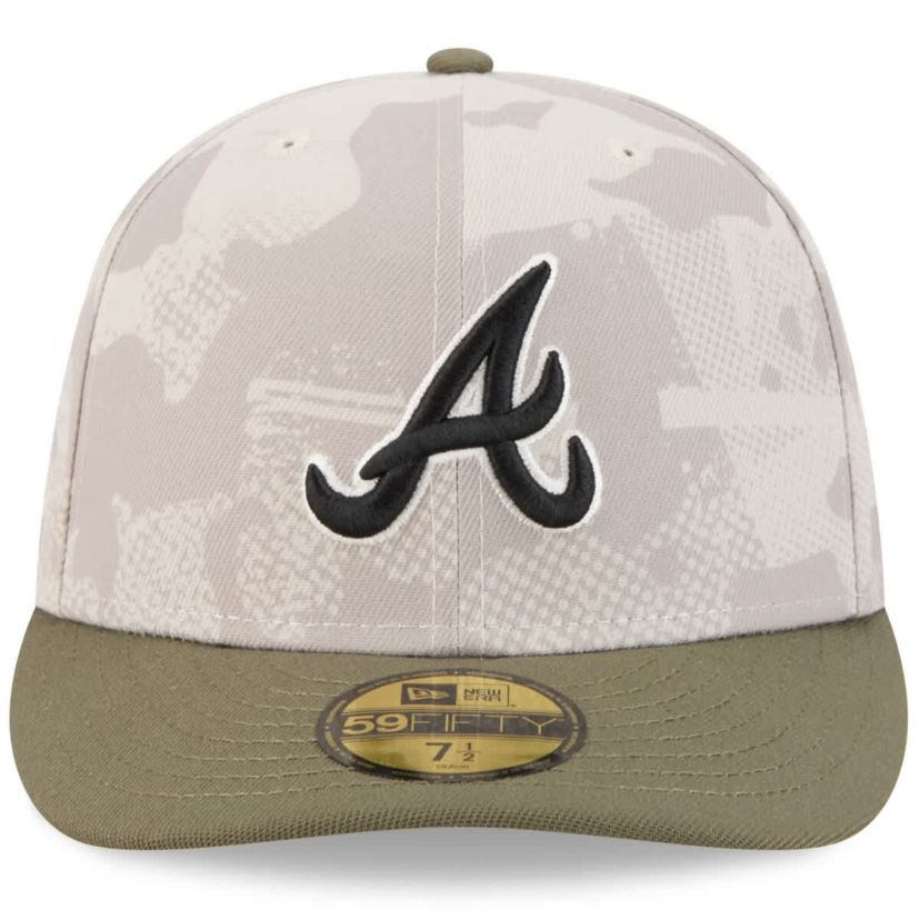 MLB Light Beige/Olive Atlanta Braves 2025 Armed Forces Day 59FIFTY Fitted Hat