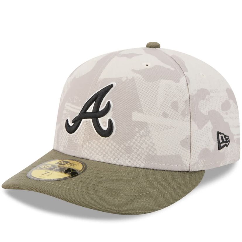 MLB Light Beige/Olive Atlanta Braves 2025 Armed Forces Day 59FIFTY Fitted Hat