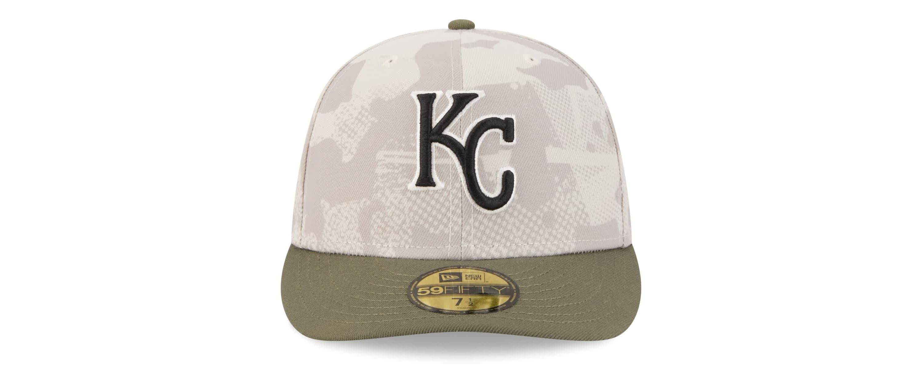 MLB Light Beige/Olive Kansas City Royals 2025 Armed Forces Day 59FIFTY Fitted Hat