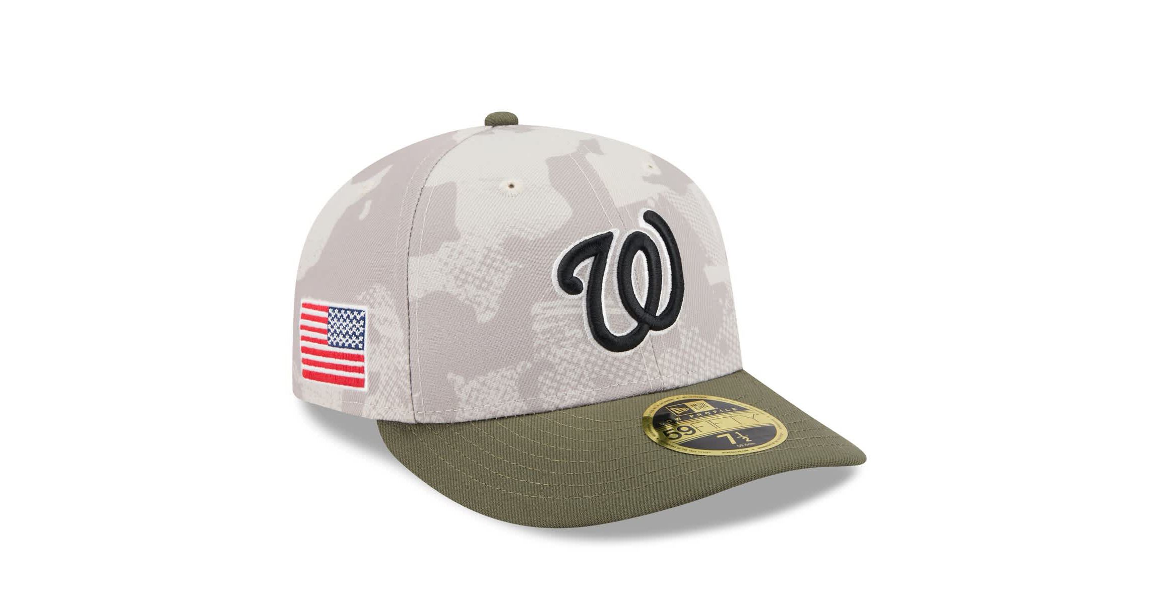 MLB Light Beige/Olive Washington Nationals 2025 Armed Forces Day Low 59FIFTY Fitted Hat