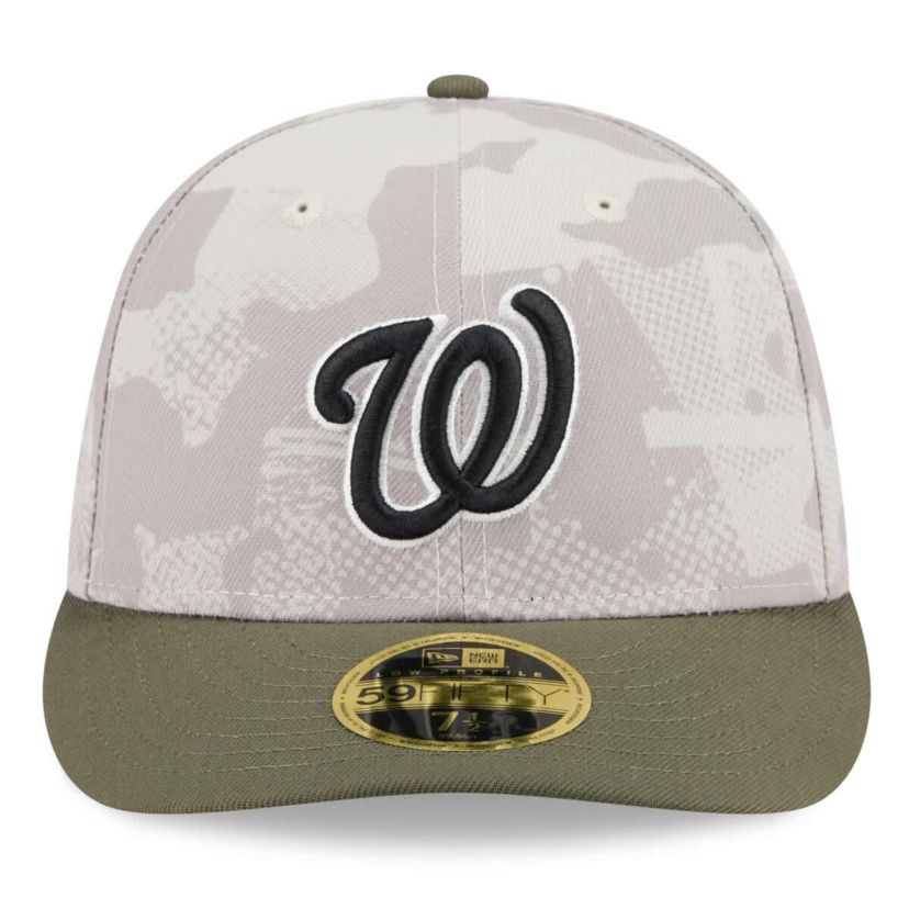 MLB Light Beige/Olive Washington Nationals 2025 Armed Forces Day Low 59FIFTY Fitted Hat