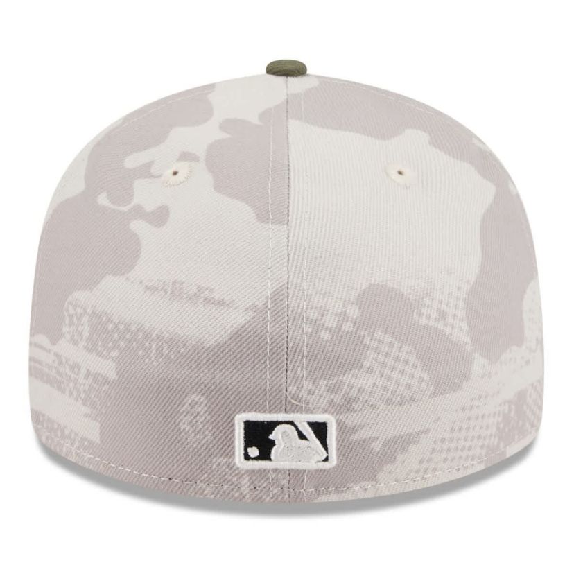 MLB Light Beige/Olive Milwaukee Brewers 2025 Armed Forces Day Low 59FIFTY Fitted Hat