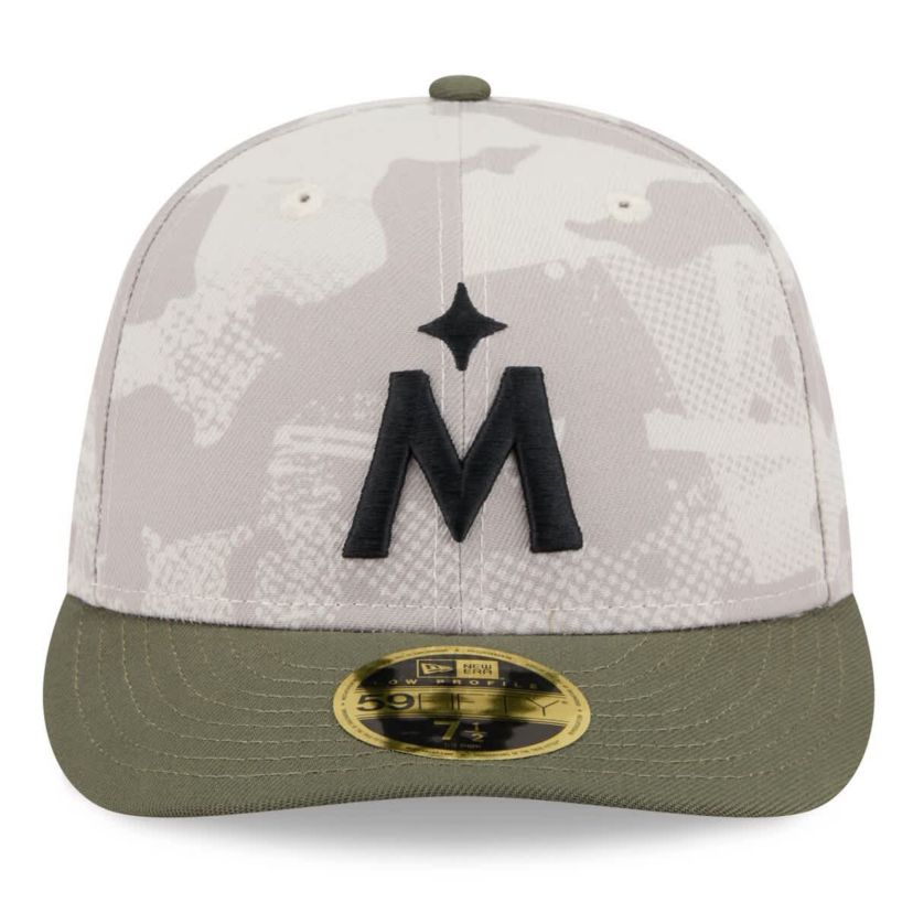 MLB Light Beige/Olive Minnesota Twins 2025 Armed Forces Day Low 59FIFTY Fitted Hat