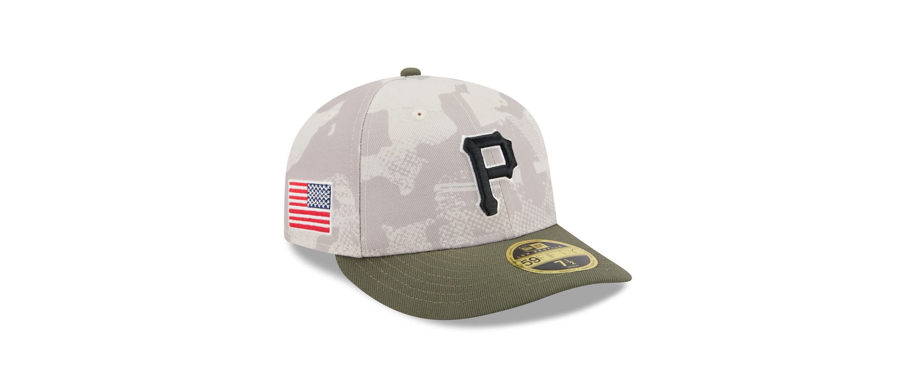 MLB Light Beige/Olive Pittsburgh Pirates 2025 Armed Forces Day Low 59FIFTY Fitted Hat