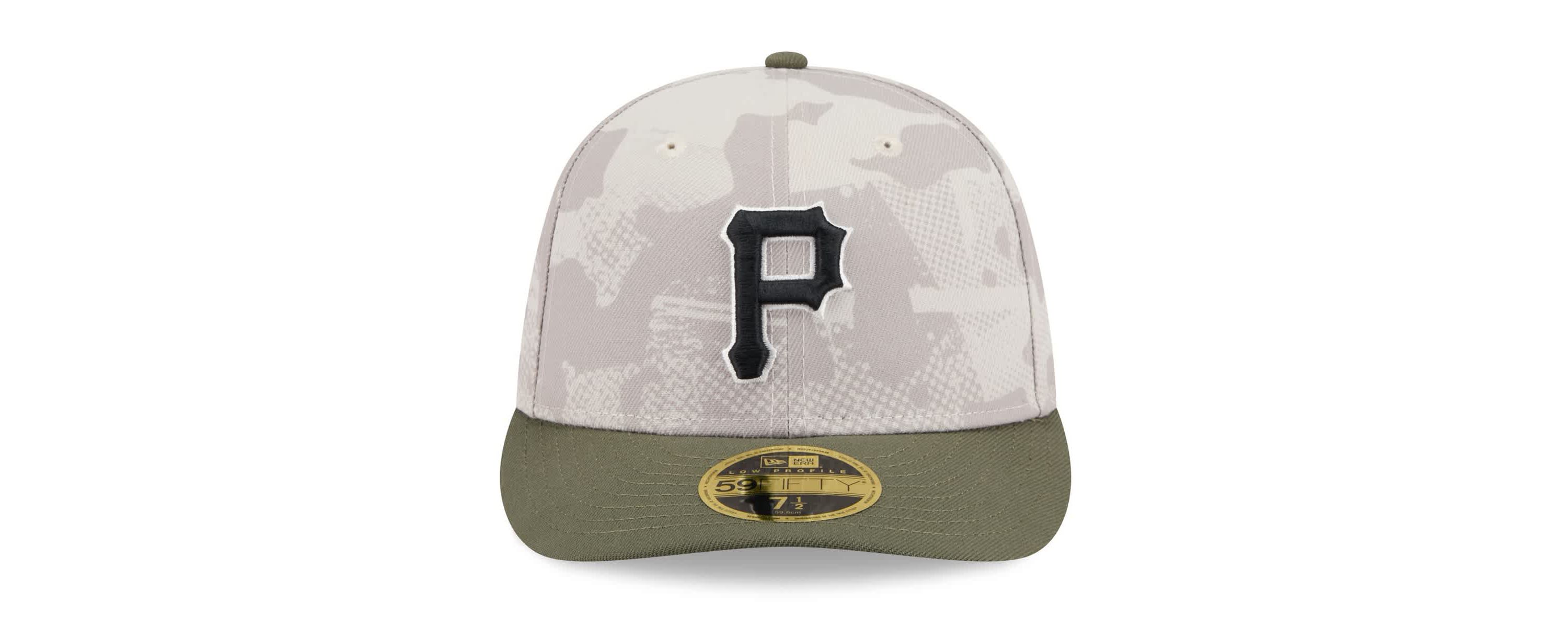 MLB Light Beige/Olive Pittsburgh Pirates 2025 Armed Forces Day Low 59FIFTY Fitted Hat