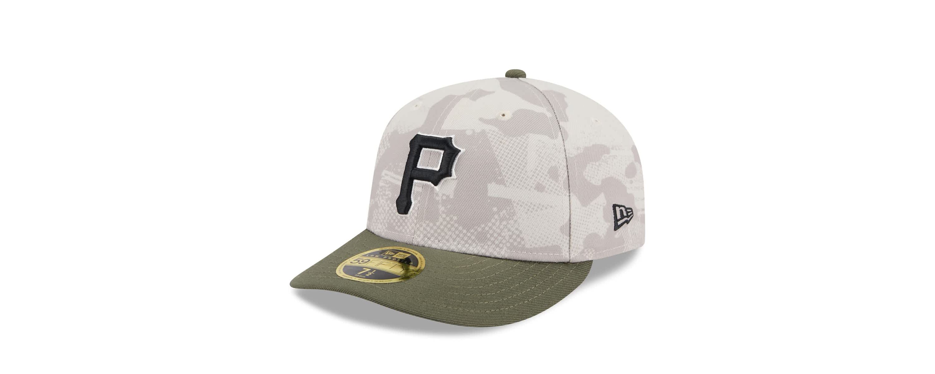MLB Light Beige/Olive Pittsburgh Pirates 2025 Armed Forces Day Low 59FIFTY Fitted Hat