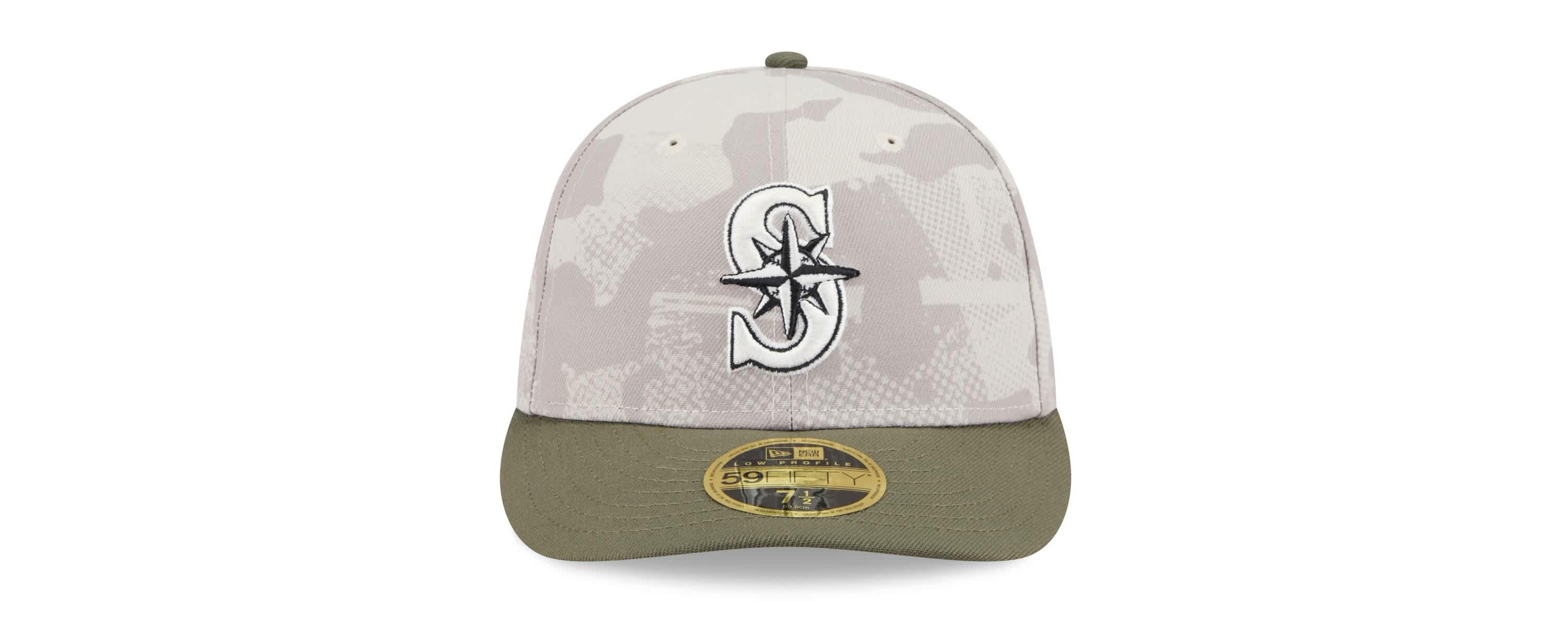MLB Light Beige/Olive Seattle Mariners 2025 Armed Forces Day Low 59FIFTY Fitted Hat