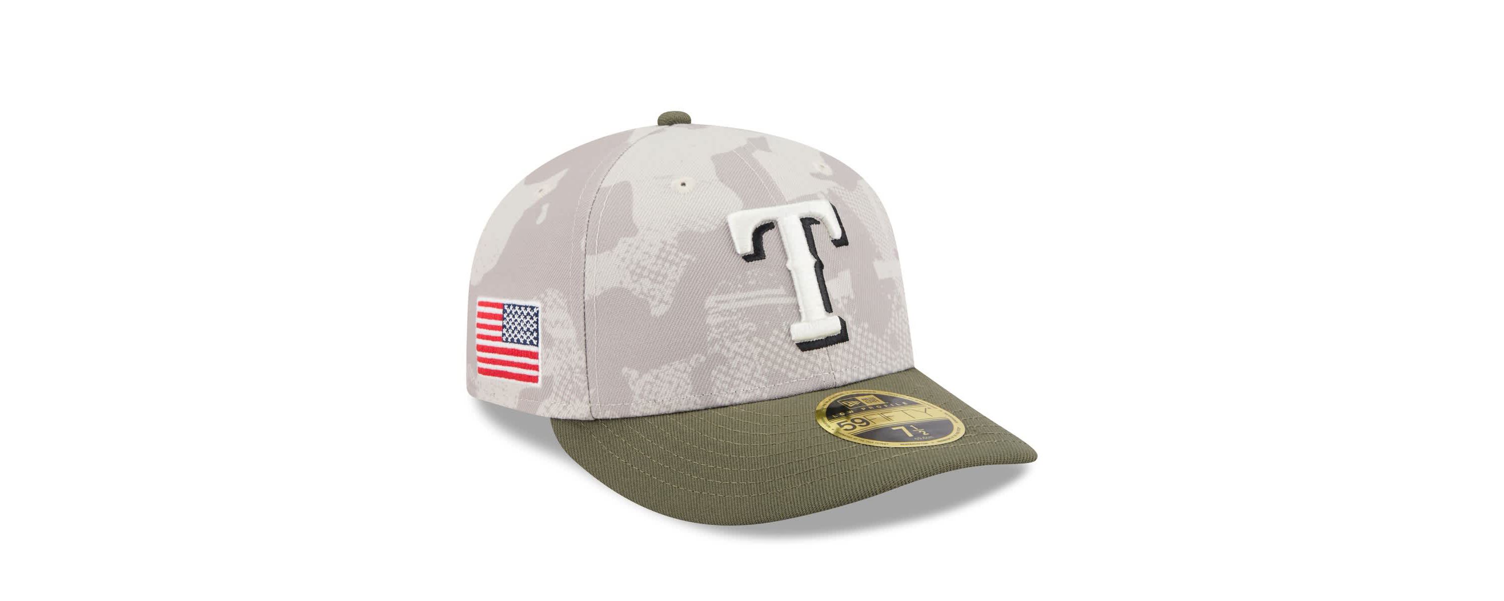 MLB Light Beige/Olive Texas Rangers 2025 Armed Forces Day Low 59FIFTY Fitted Hat