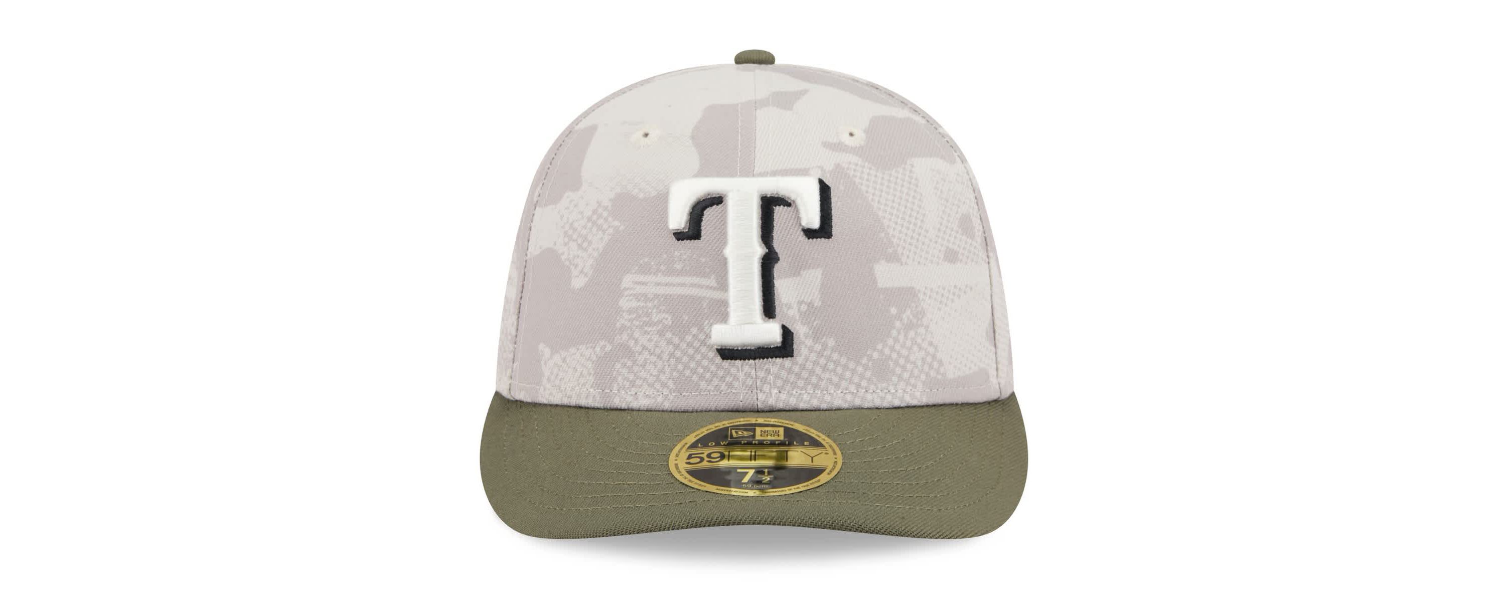 MLB Light Beige/Olive Texas Rangers 2025 Armed Forces Day Low 59FIFTY Fitted Hat