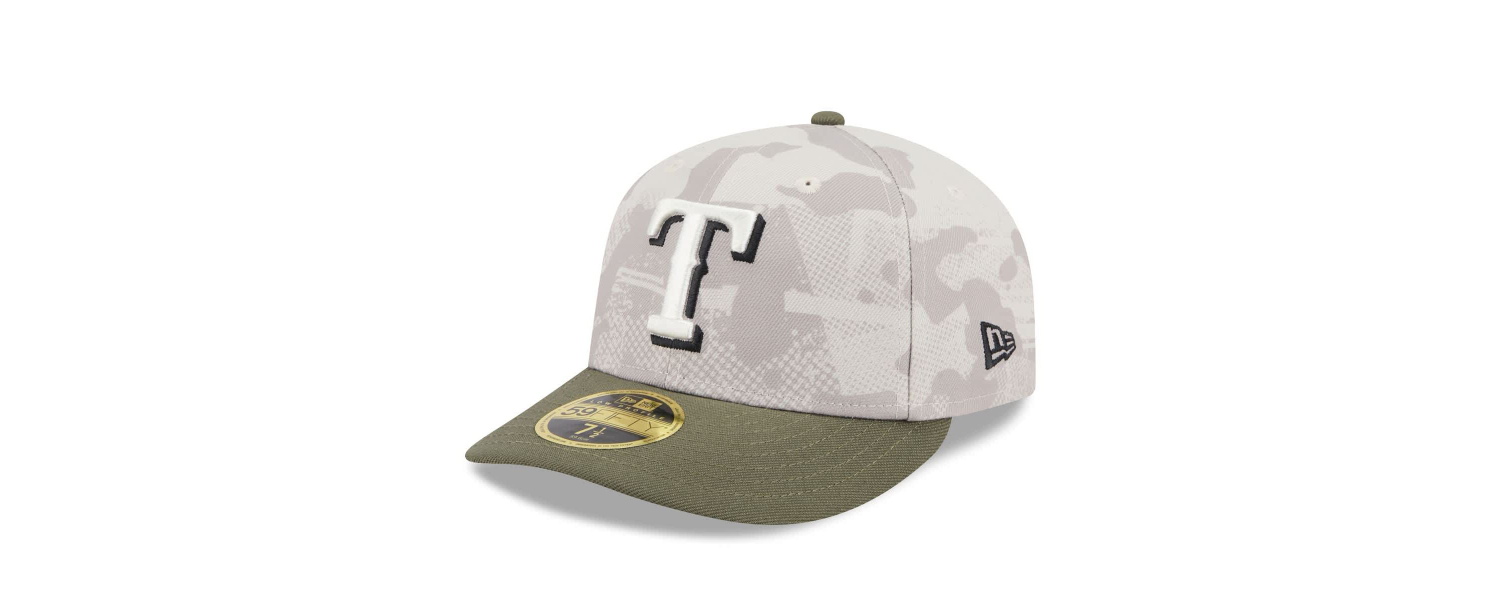 MLB Light Beige/Olive Texas Rangers 2025 Armed Forces Day Low 59FIFTY Fitted Hat