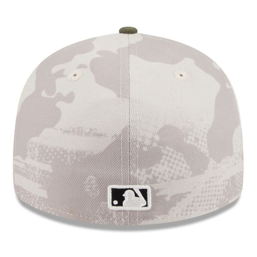 MLB Light Beige/Olive Texas Rangers 2025 Armed Forces Day Low 59FIFTY Fitted Hat