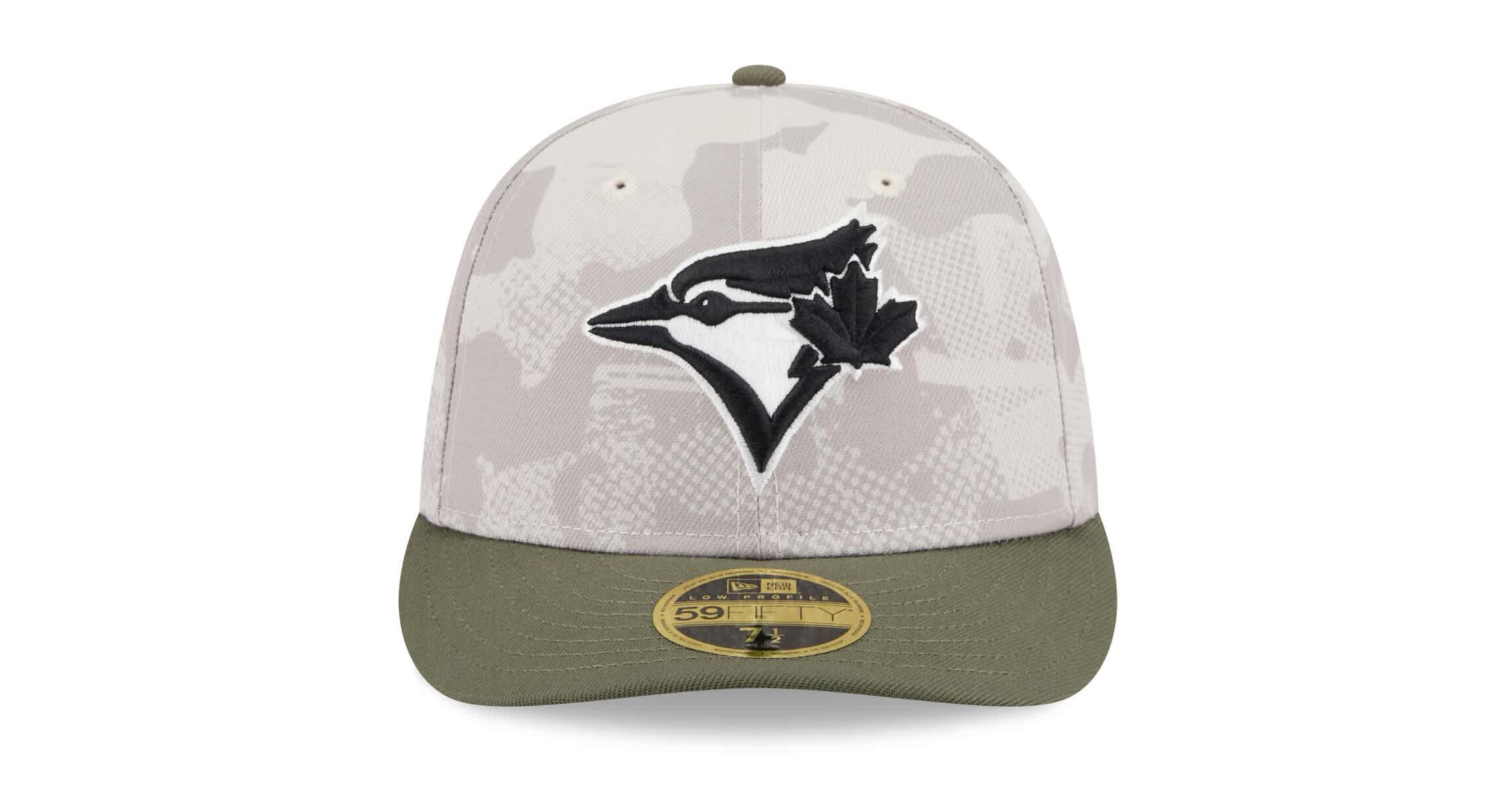 Toronto Blue Jays MLB Light Beige/Olive Toronto Jays 2025 Armed Forces Day Low 59FIFTY Fitted Hat