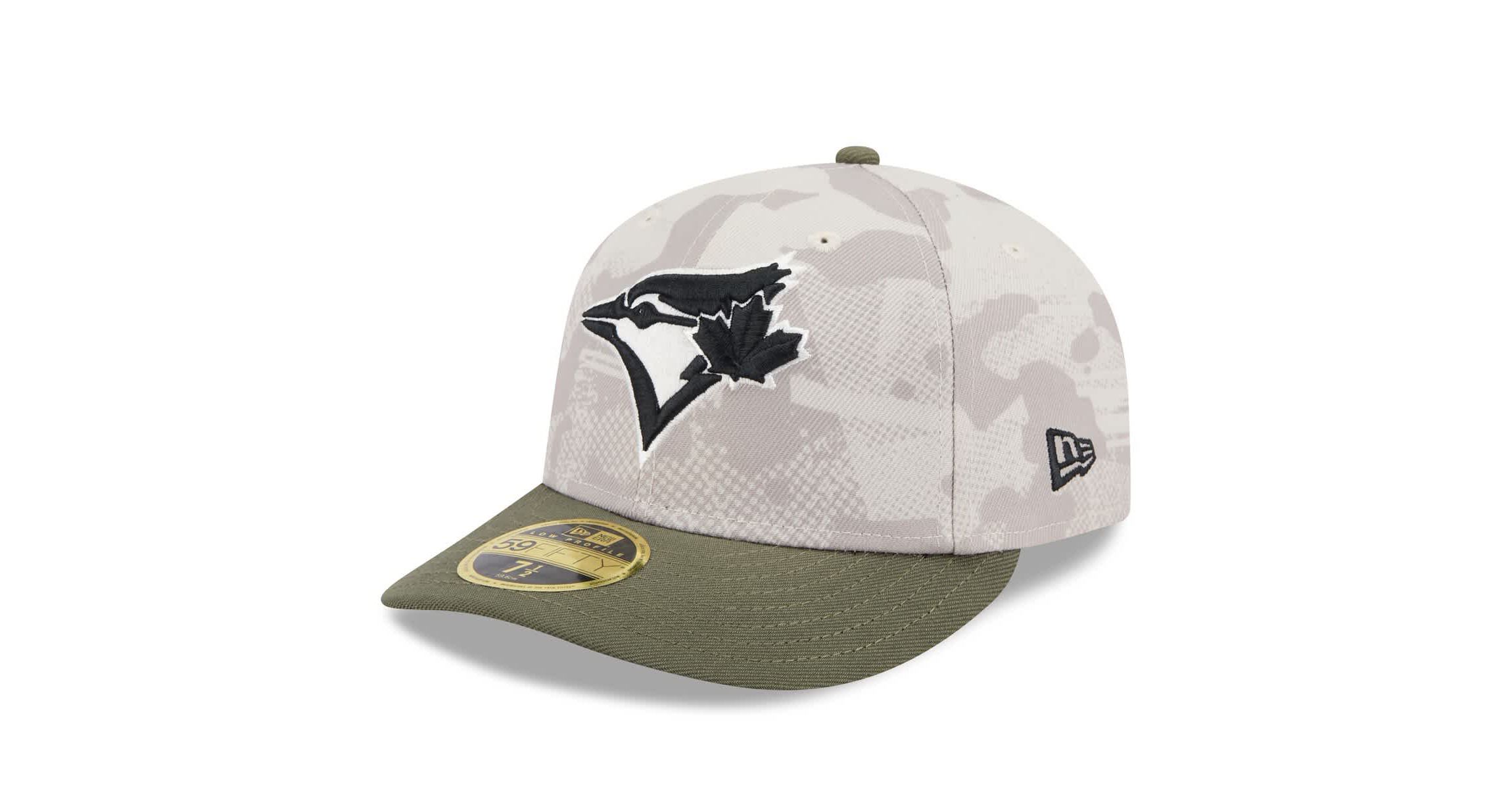 Toronto Blue Jays MLB Light Beige/Olive Toronto Jays 2025 Armed Forces Day Low 59FIFTY Fitted Hat