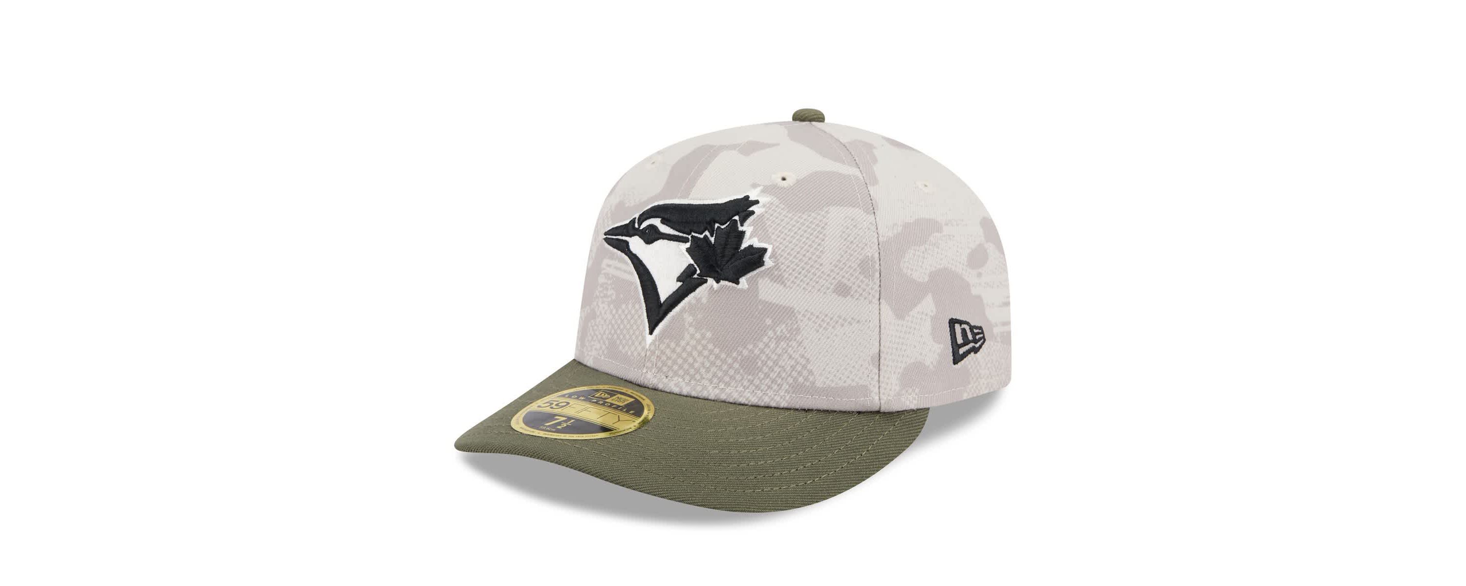 Toronto Blue Jays MLB Light Beige/Olive Toronto Jays 2025 Armed Forces Day Low 59FIFTY Fitted Hat