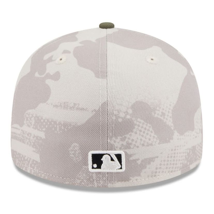 Toronto Blue Jays MLB Light Beige/Olive Toronto Jays 2025 Armed Forces Day Low 59FIFTY Fitted Hat
