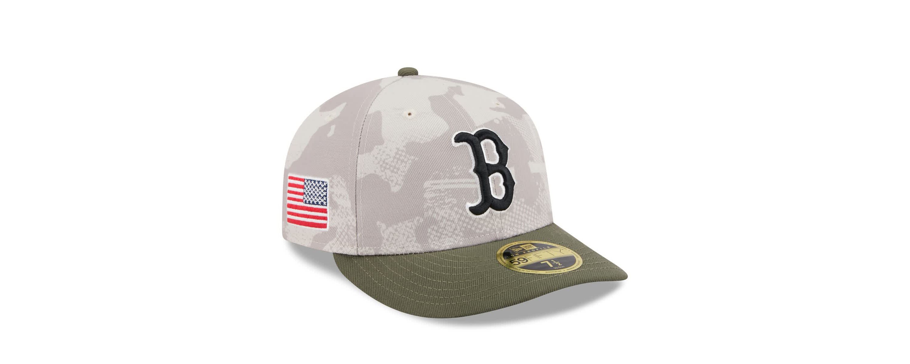 Boston Red Sox MLB Light Beige/Olive Boston Sox 2025 Armed Forces Day Low 59FIFTY Fitted Hat