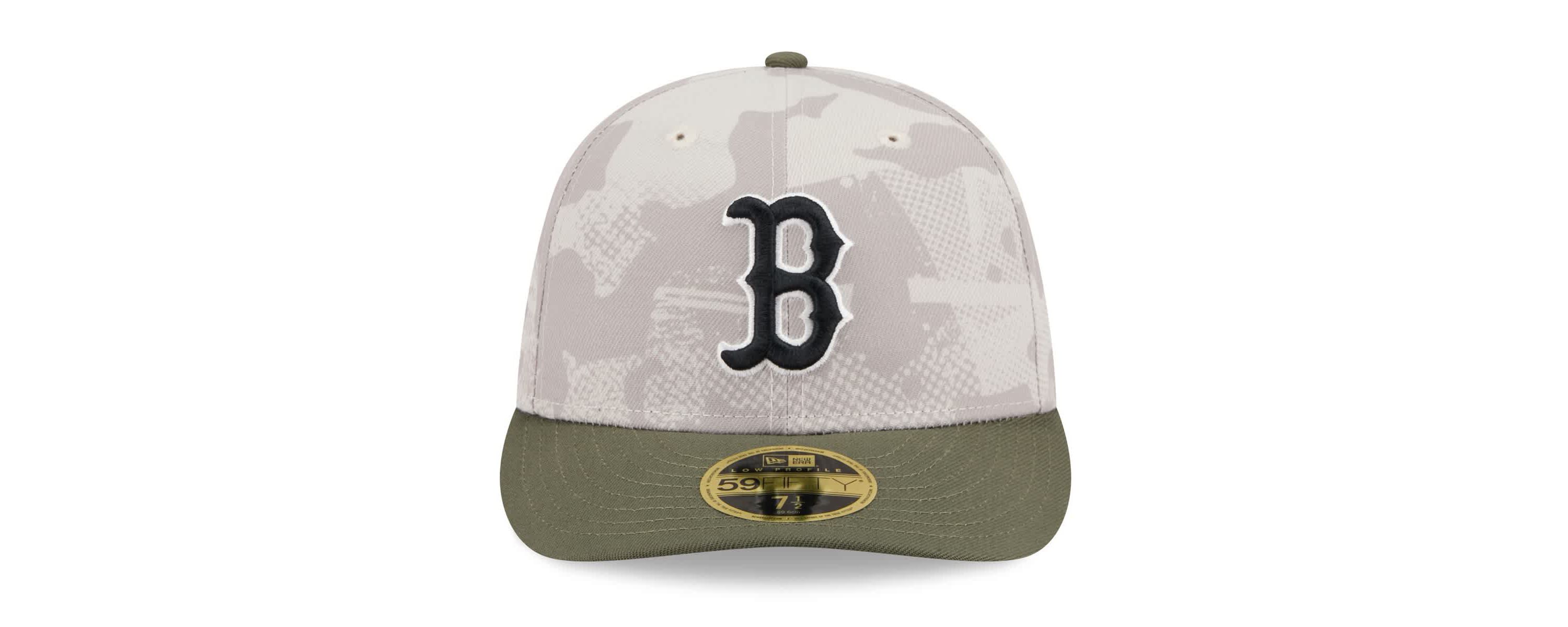 Boston Red Sox MLB Light Beige/Olive Boston Sox 2025 Armed Forces Day Low 59FIFTY Fitted Hat