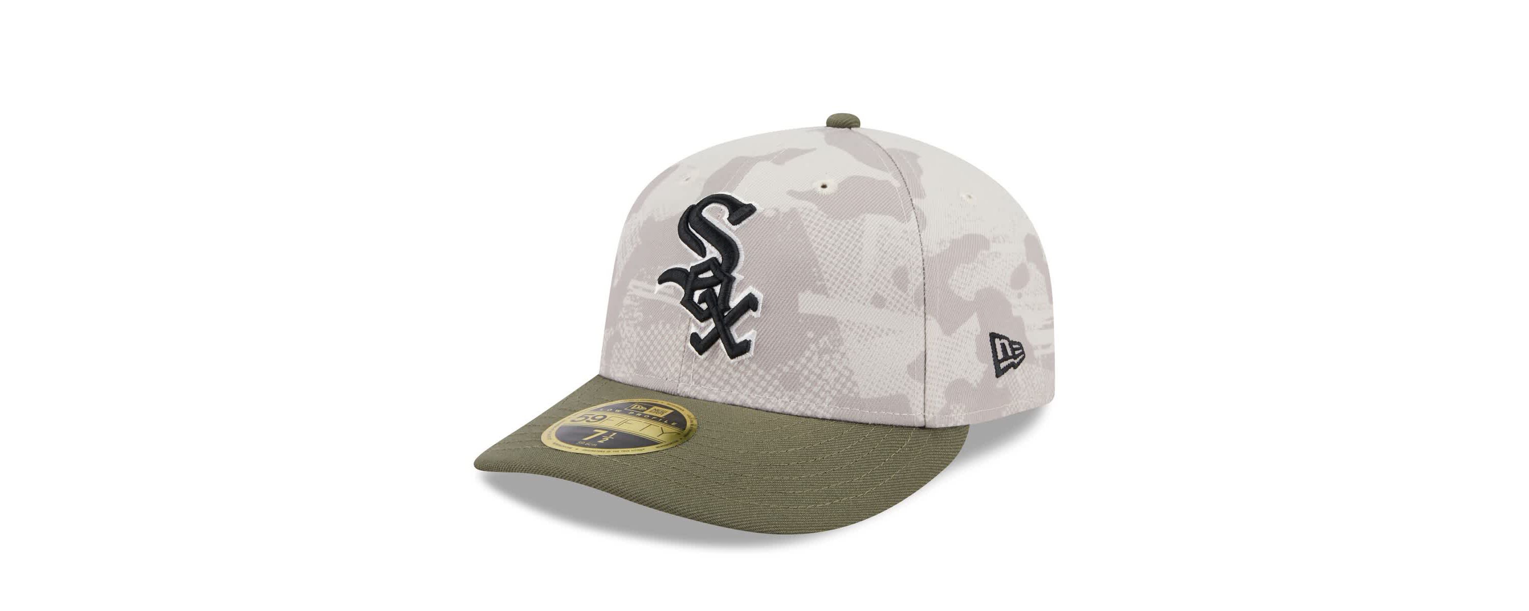 Chicago White Sox MLB Light Beige/Olive Chicago Sox 2025 Armed Forces Day Low 59FIFTY Fitted Hat