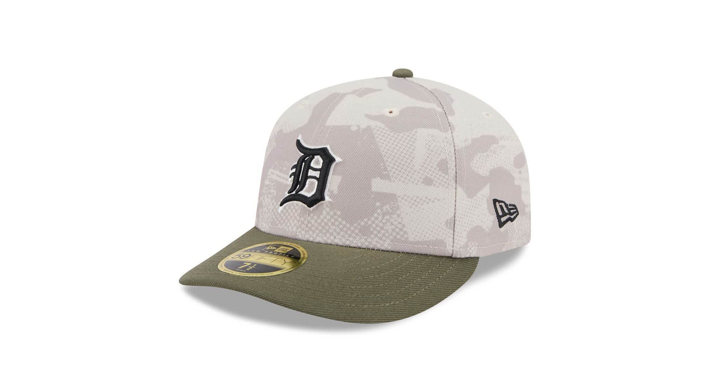 MLB Light Beige/Olive Detroit Tigers 2025 Armed Forces Day Low 59FIFTY Fitted Hat