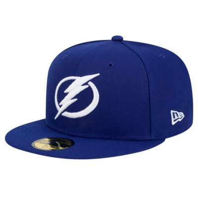 New Era Men's NHL Tampa Bay Lightning Core 59FIFTY Fitted Hat, Blue, 7 5/8