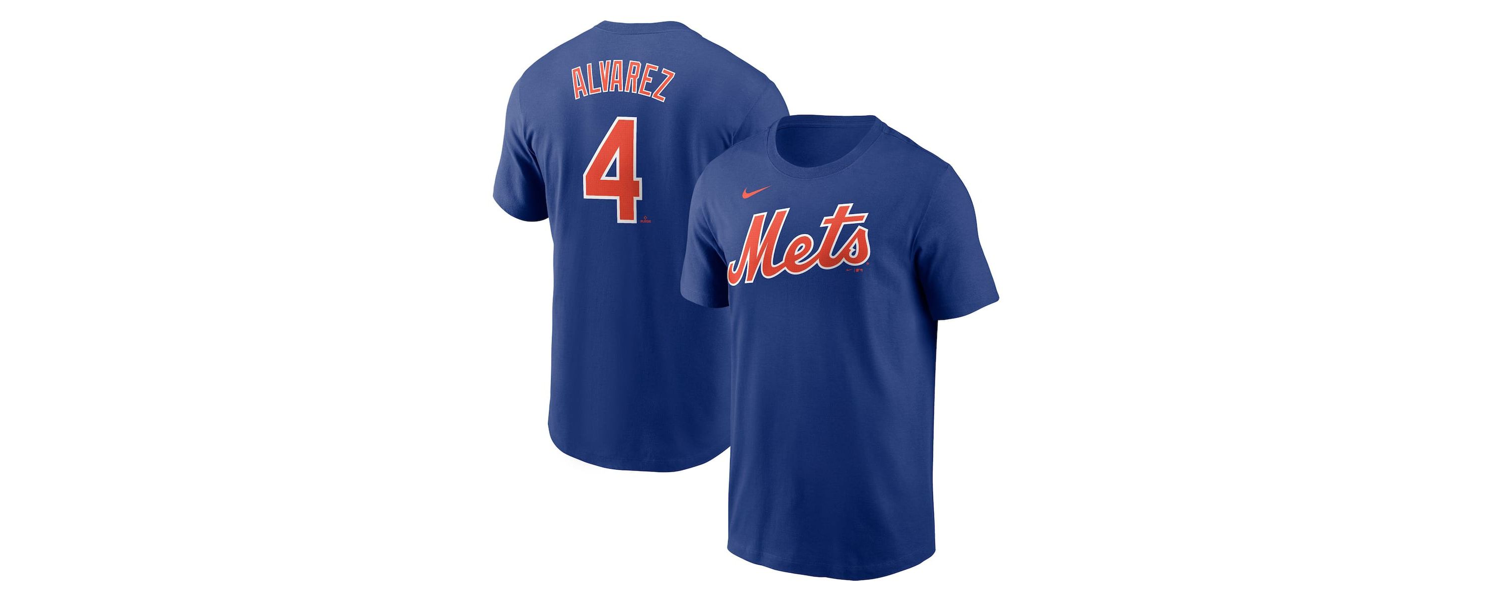 MLB Nike Francisco Alvarez New York Mets Fuse Name & Number T-Shirt