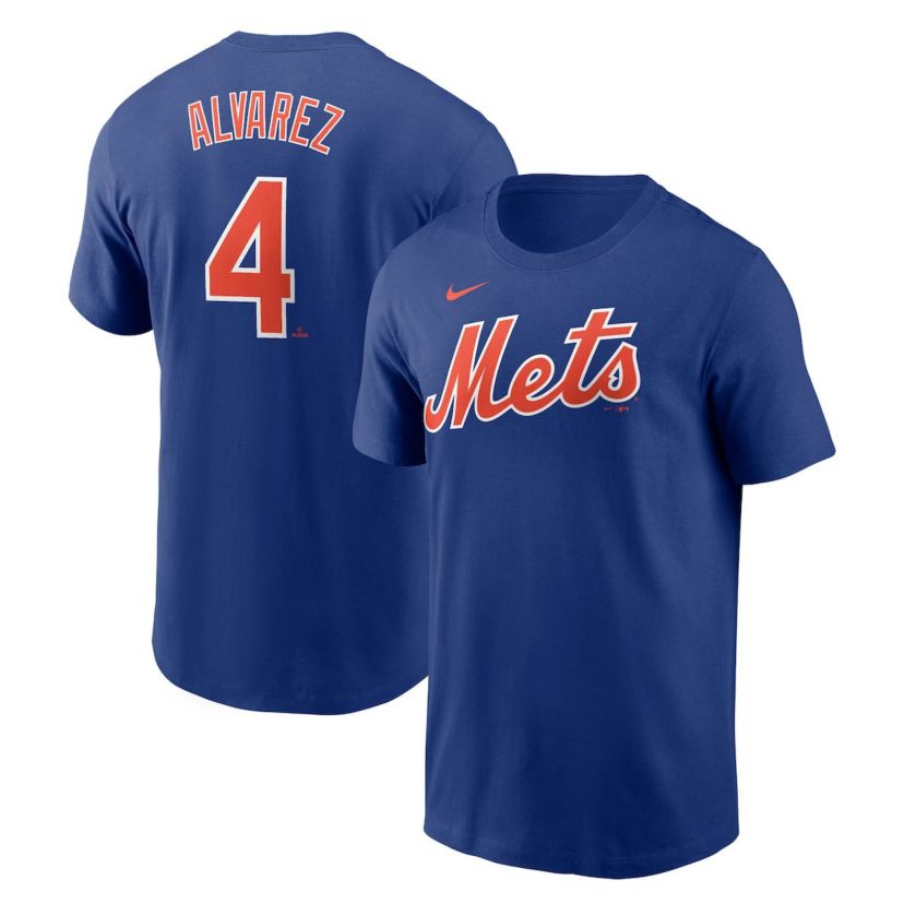 MLB Nike Francisco Alvarez New York Mets Fuse Name & Number T-Shirt