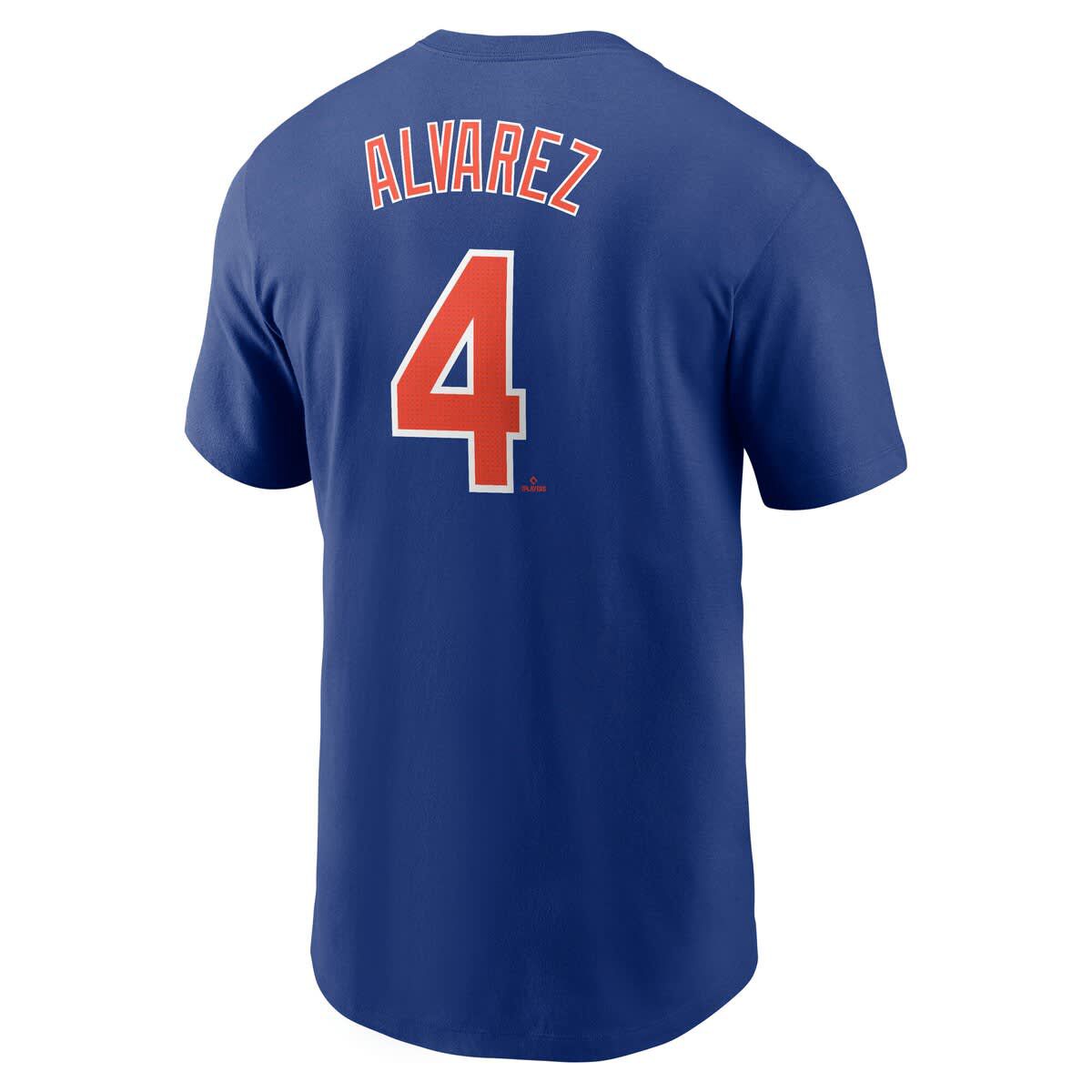 MLB Nike Francisco Alvarez New York Mets Fuse Name & Number T-Shirt