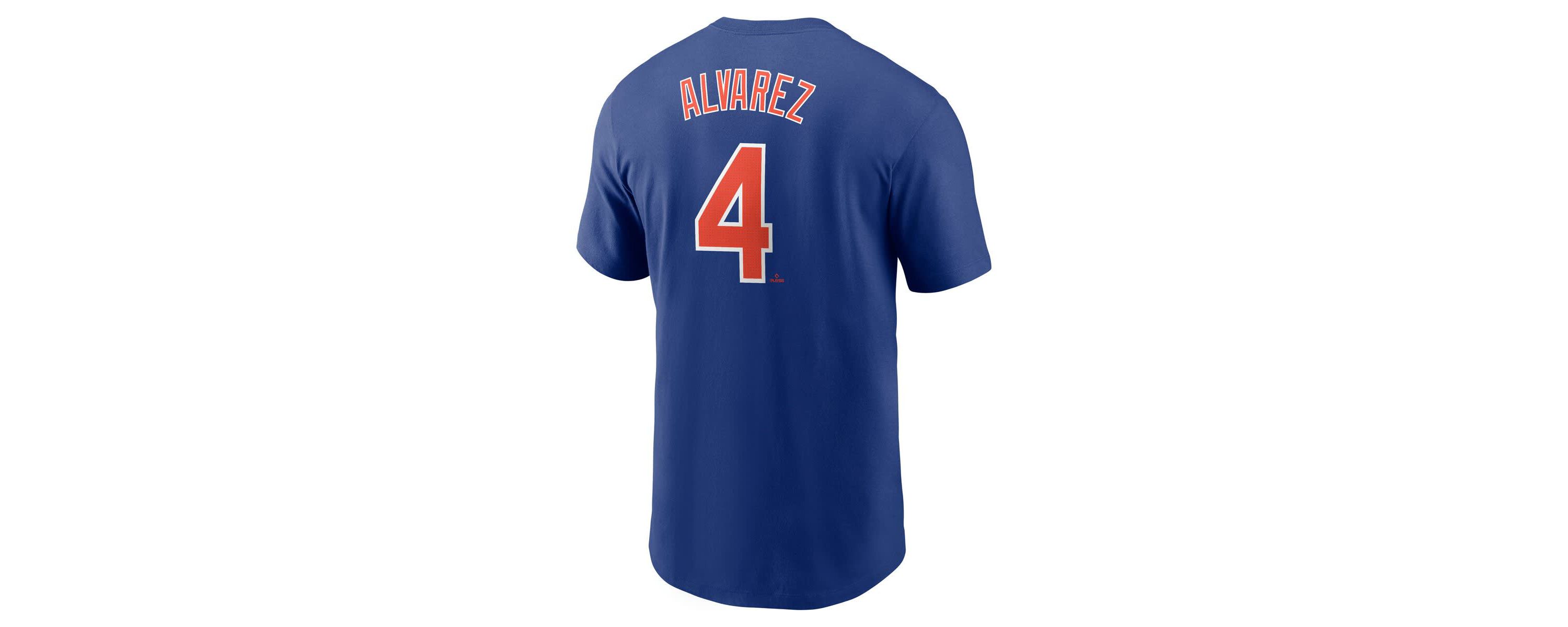 MLB Nike Francisco Alvarez New York Mets Fuse Name & Number T-Shirt