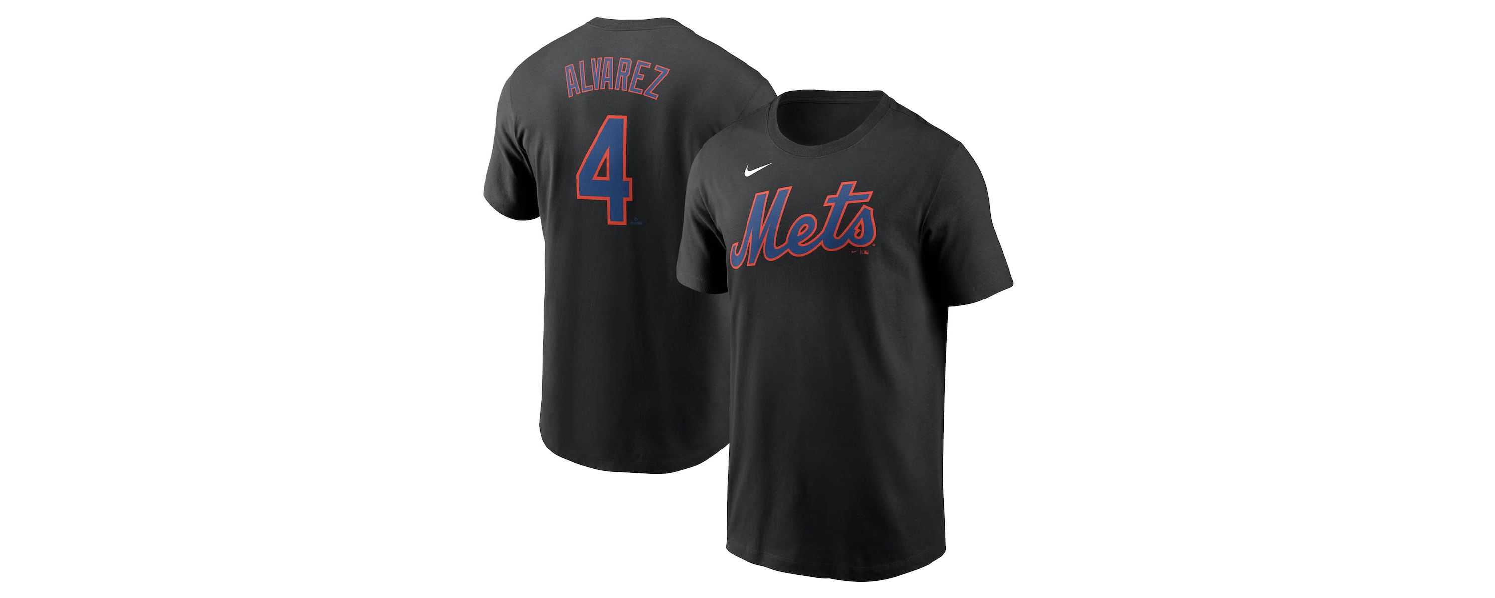MLB Nike Francisco Alvarez New York Mets Fuse Name & Number T-Shirt