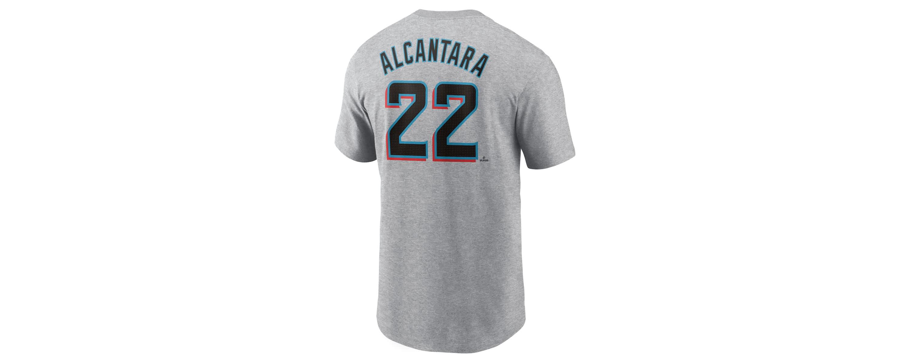 MLB Nike Sandy Alcantara Miami Marlins Fuse Name & Number T-Shirt