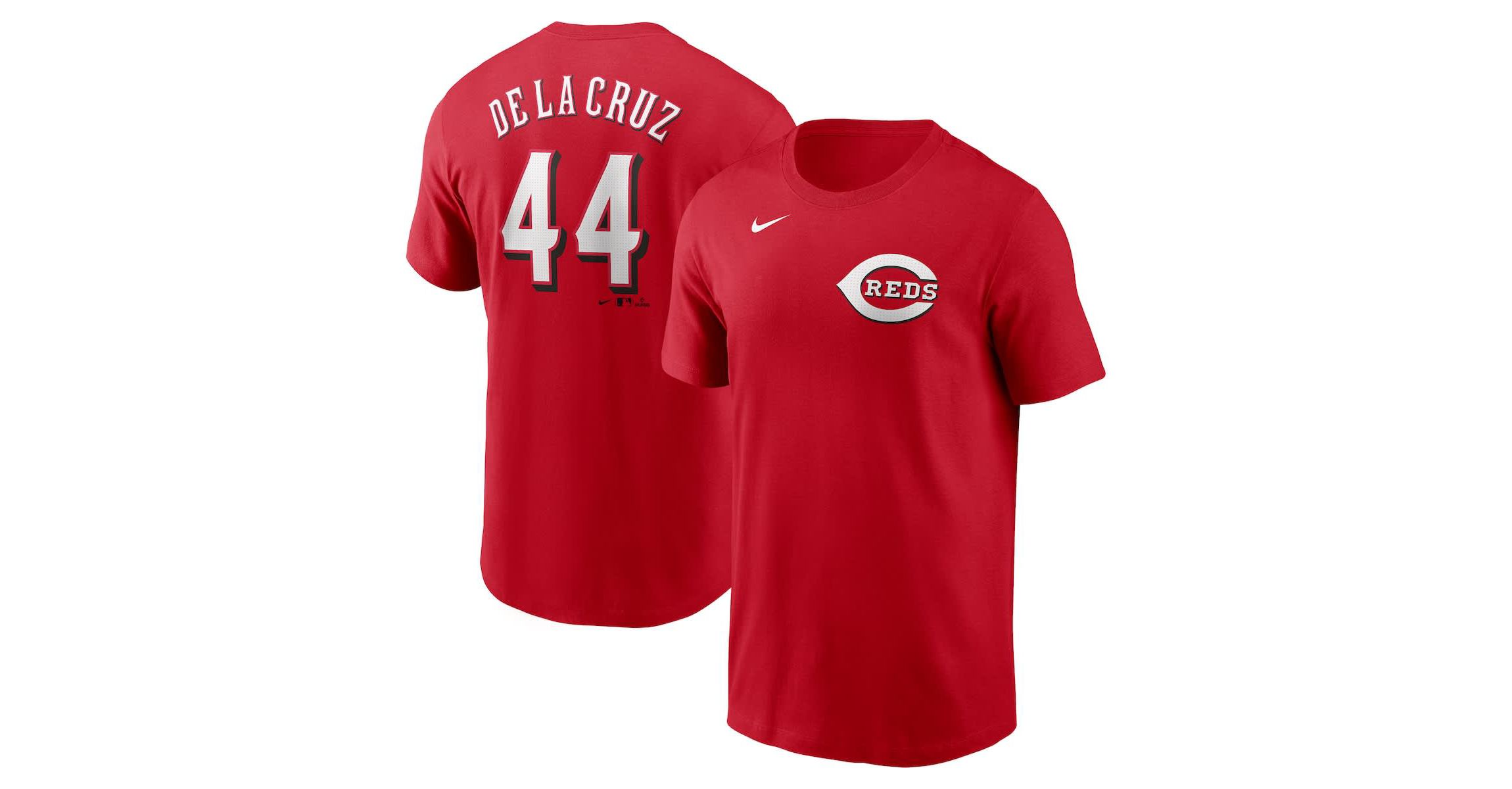 MLB Nike Elly De La Cruz Cincinnati Reds Fuse Name & Number T-Shirt