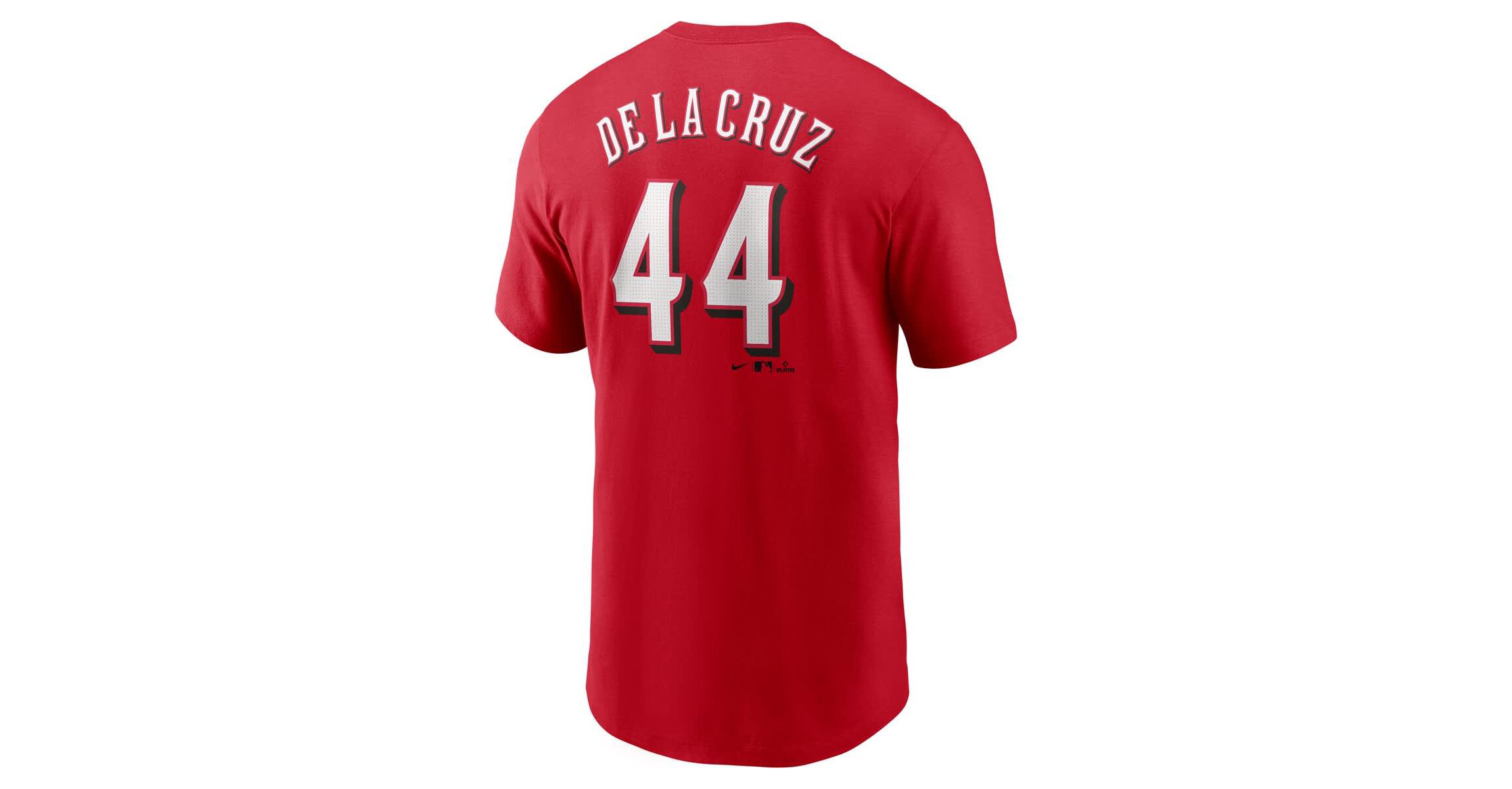 MLB Nike Elly De La Cruz Cincinnati Reds Fuse Name & Number T-Shirt