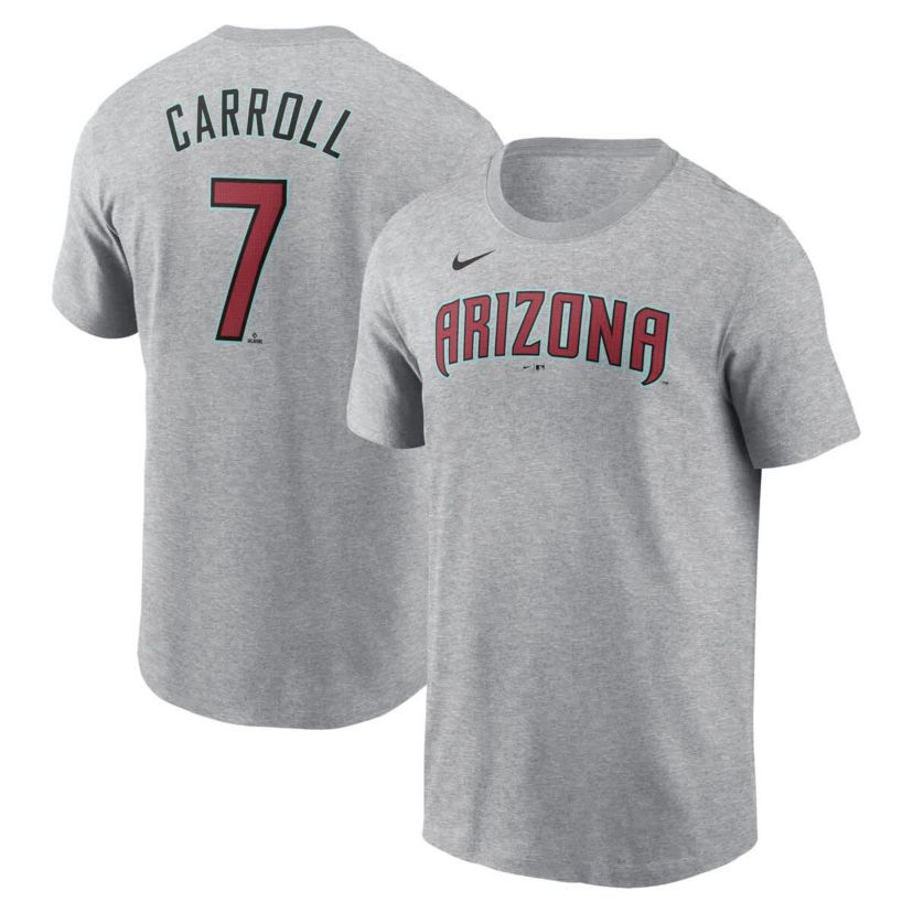 MLB Nike Corbin Carroll Arizona Diamondbacks Fuse Name & Number T-Shirt