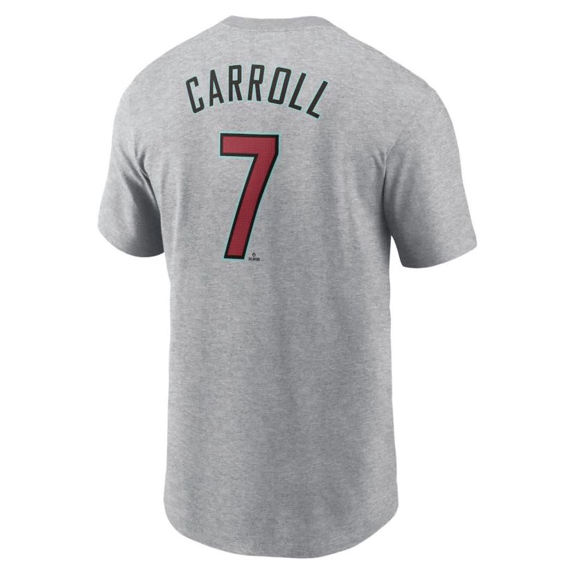 MLB Nike Corbin Carroll Arizona Diamondbacks Fuse Name & Number T-Shirt