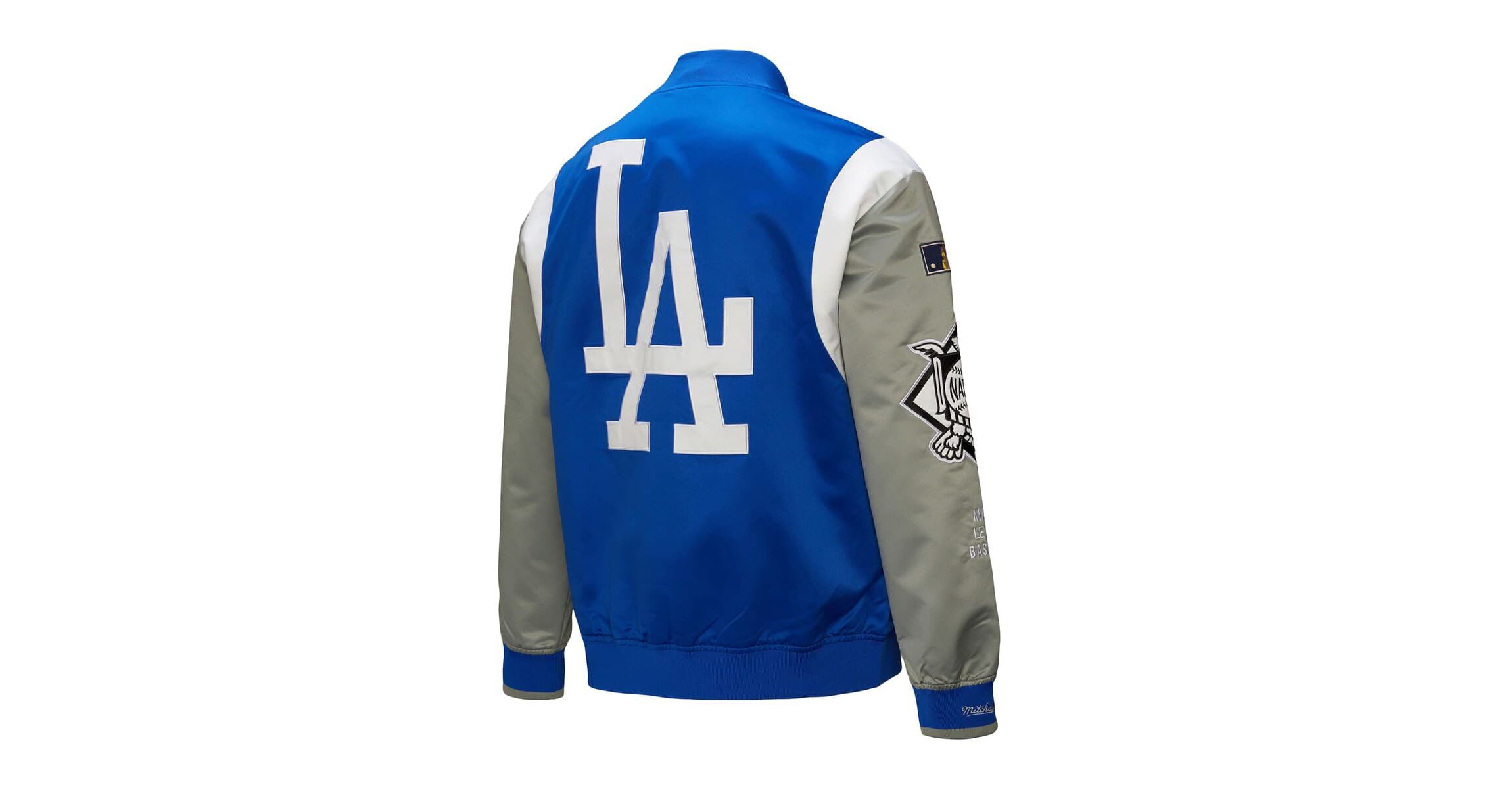 MLB Royal/Gray Los Angeles Dodgers Cooperstown Collection Team Origins Satin Full-Snap Jacket